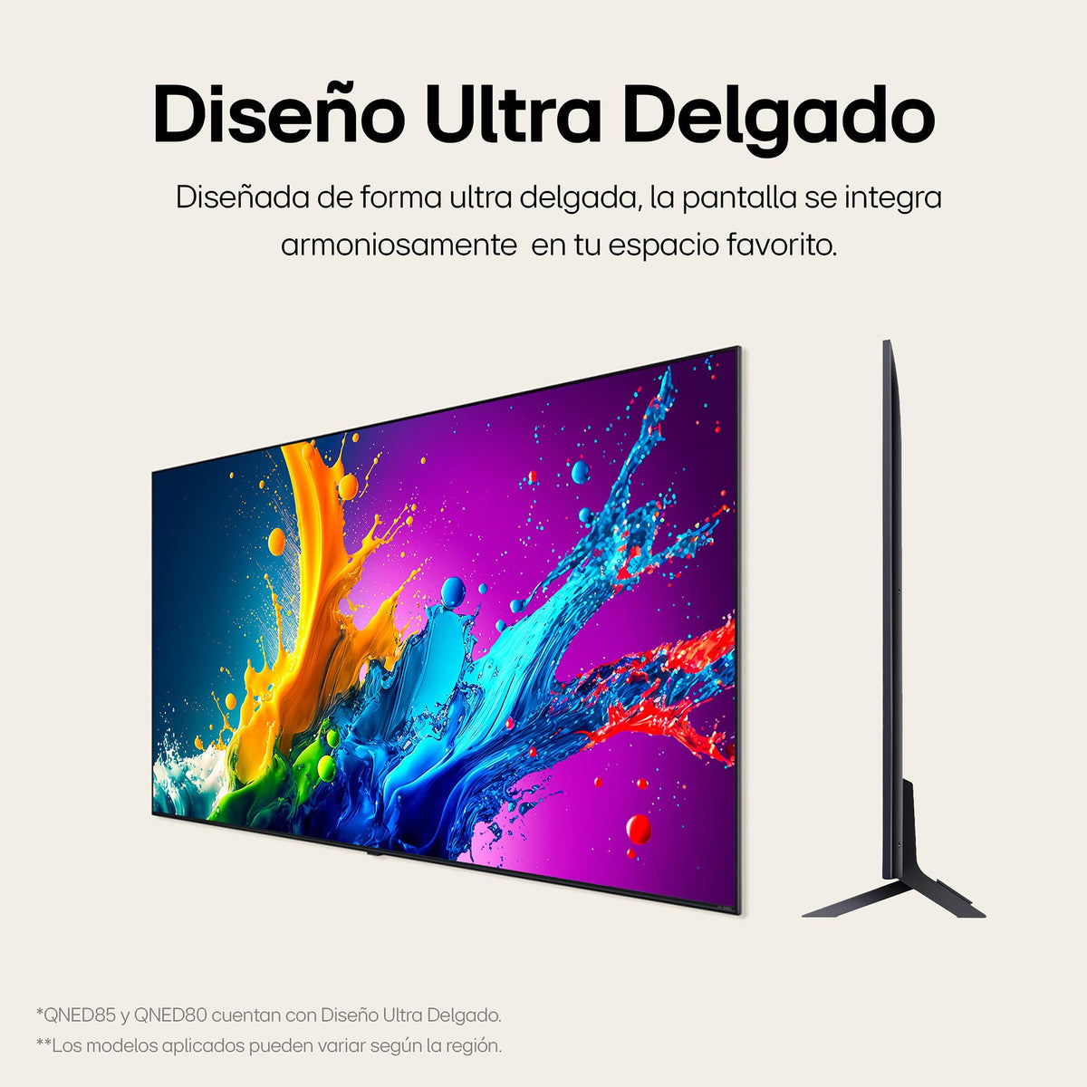 LG Pantalla QNED 65 Pulgadas 4K Smart TV 2024 ThinQ AI 65QNED80TSA