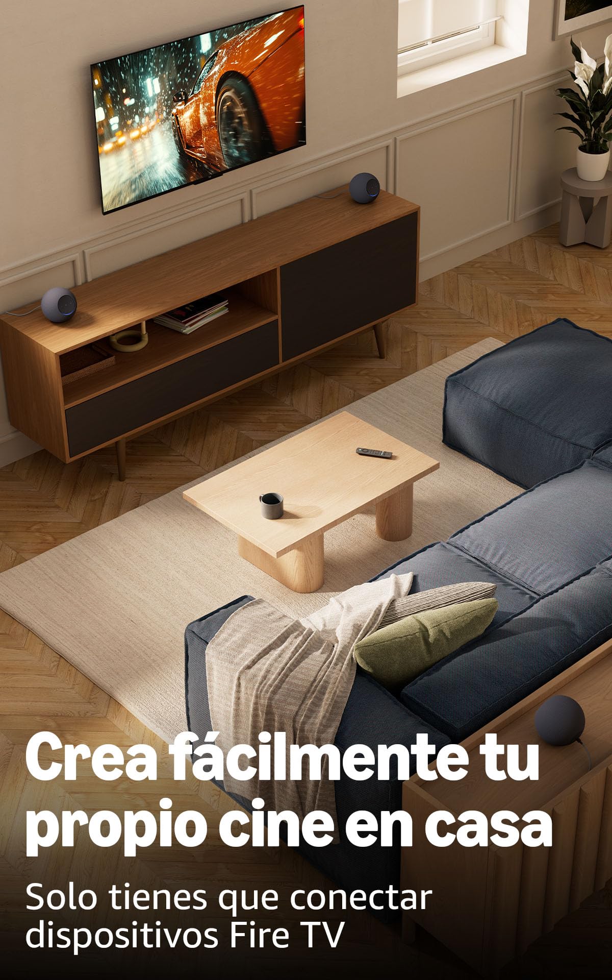 Amazon Echo Studio (modelo más reciente), Audio espacial inmersivo y Dolby Atmos, blanco glacial