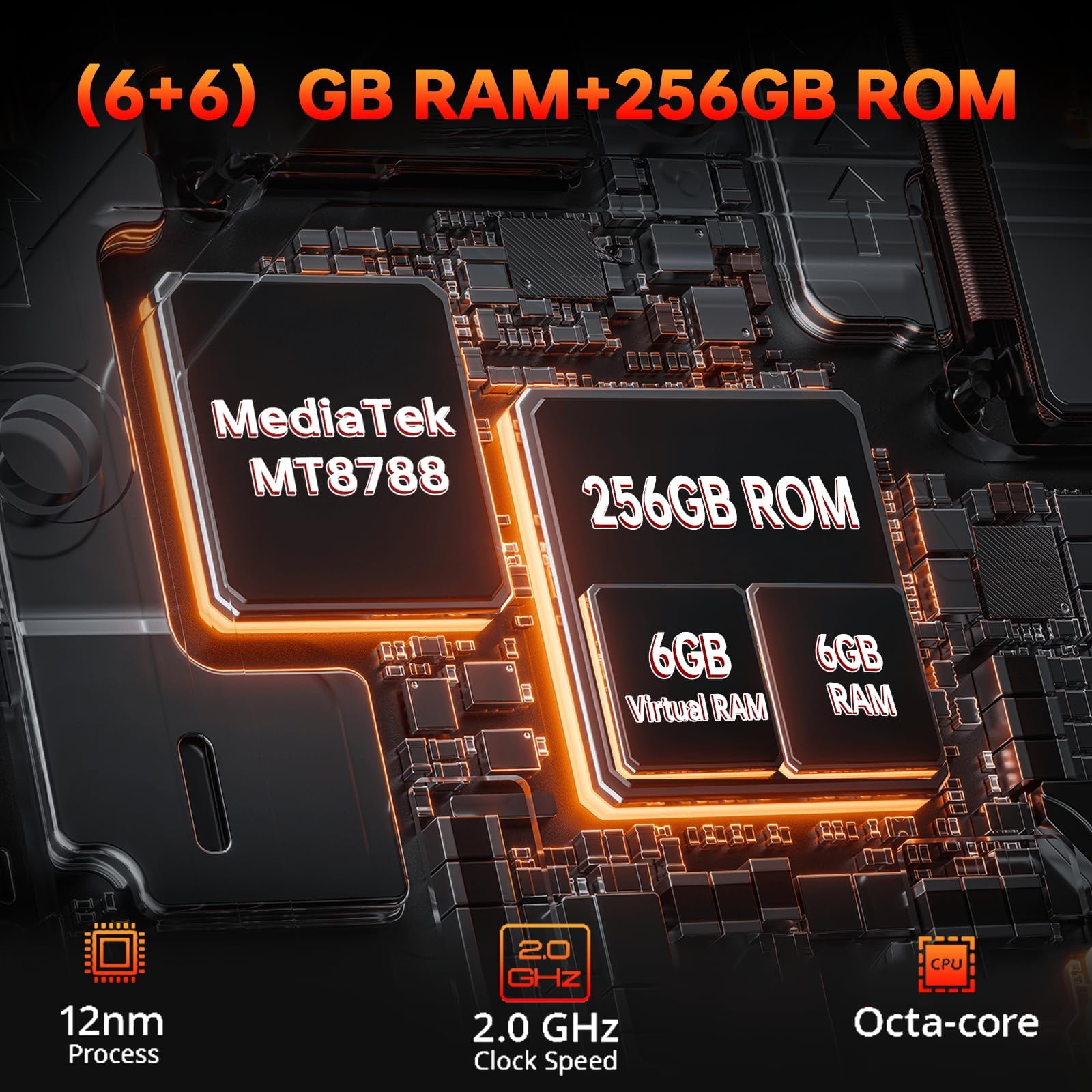 CUBOT Celular Kingkong 8 Robusto Dual Sim 256 GB 6 GB Ram 10600mah Android 13 (Negro)