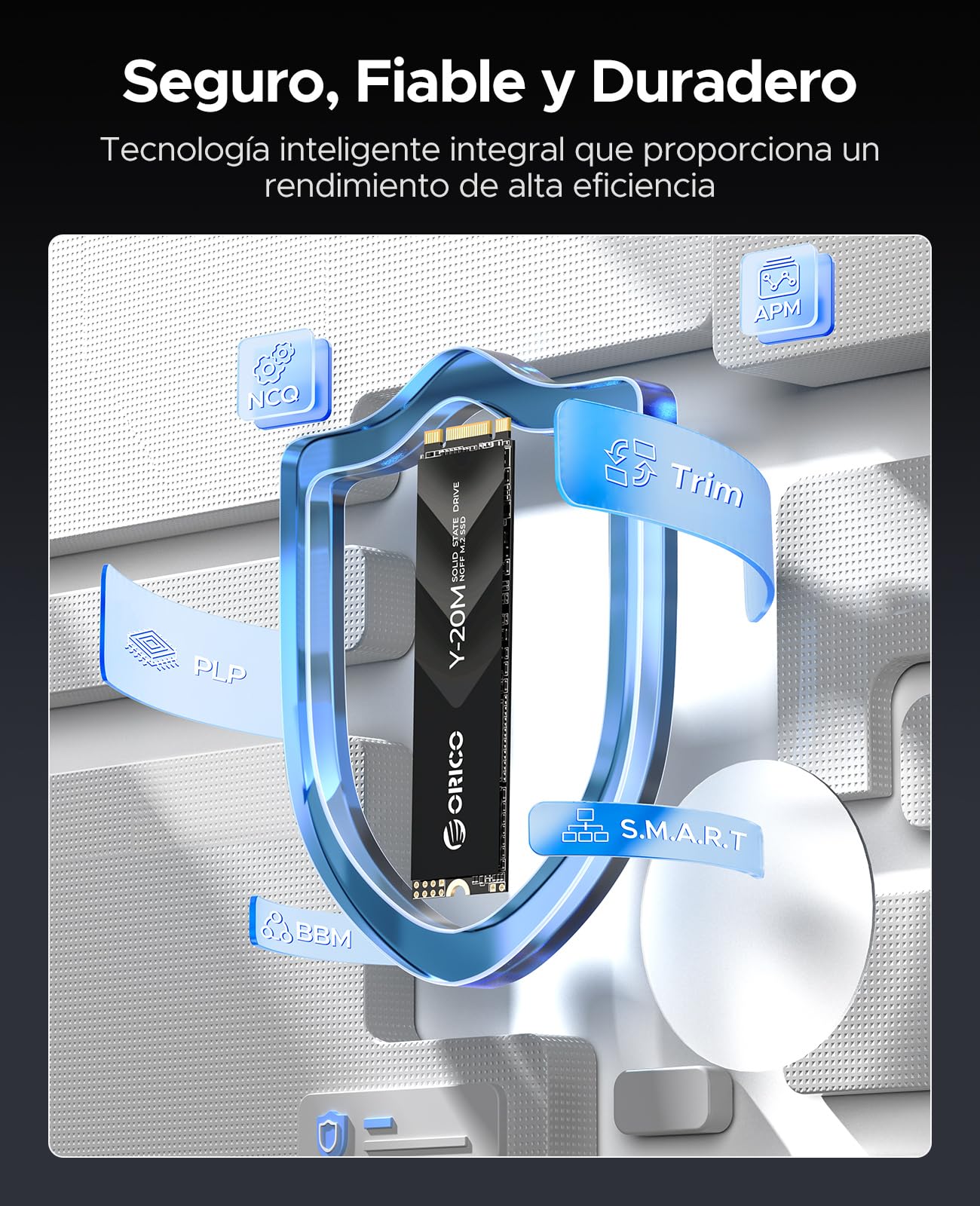 ORICO M.2 2280 SATA SSD, 512 GB SSD M.2 Interno con Llave B+M para computadora de computadora/portátil, SATA III 6Gbps NGFF Unidad de Estado sólido bajo Consumo de energía (PCIe NVMe Incompatible)