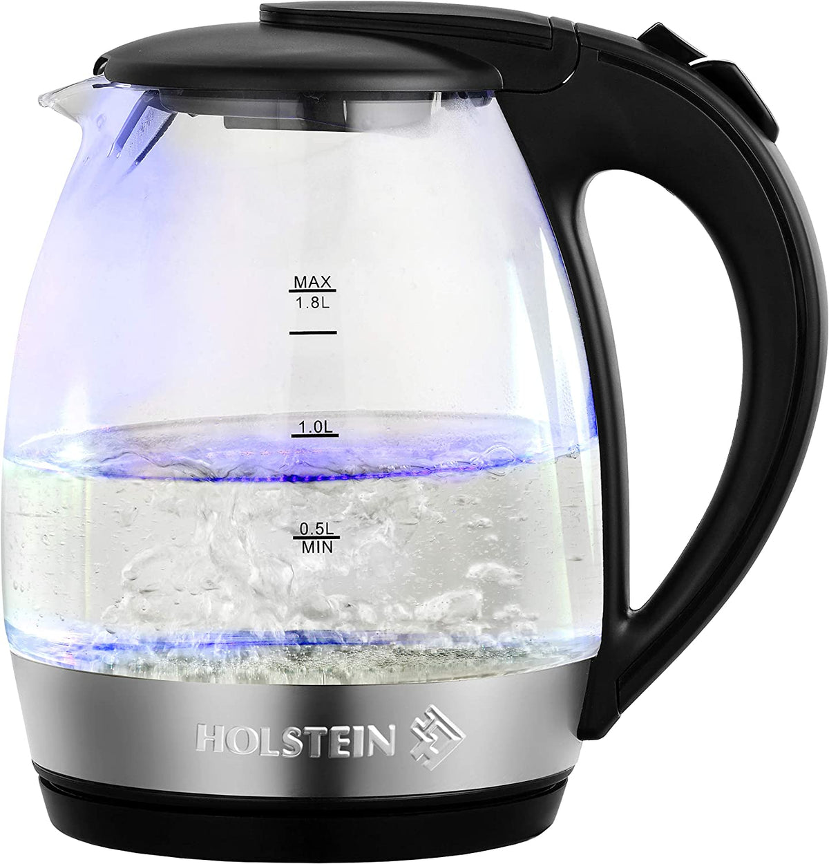 Holstein HH-09101013B Tetera Eléctrica con Base Led, 1.8 L