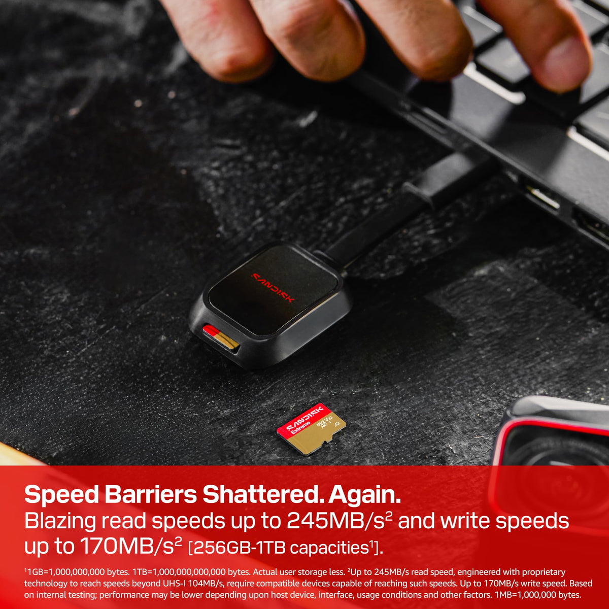 SANDISK - Tarjeta microSD UHS-I Extreme de 128 GB, hasta 245 MB/s de Velocidad de Lectura y 120 MB/s de Velocidad de Escritura, Video 5.3 K, Video 4K UHD, Alto Rendimiento para cámaras de acción