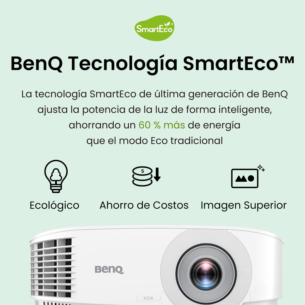 BenQ Proyector MW560C WXGA 4000 ANSI Lúmenes 20000:1 HDMI Bocina integrada 10W