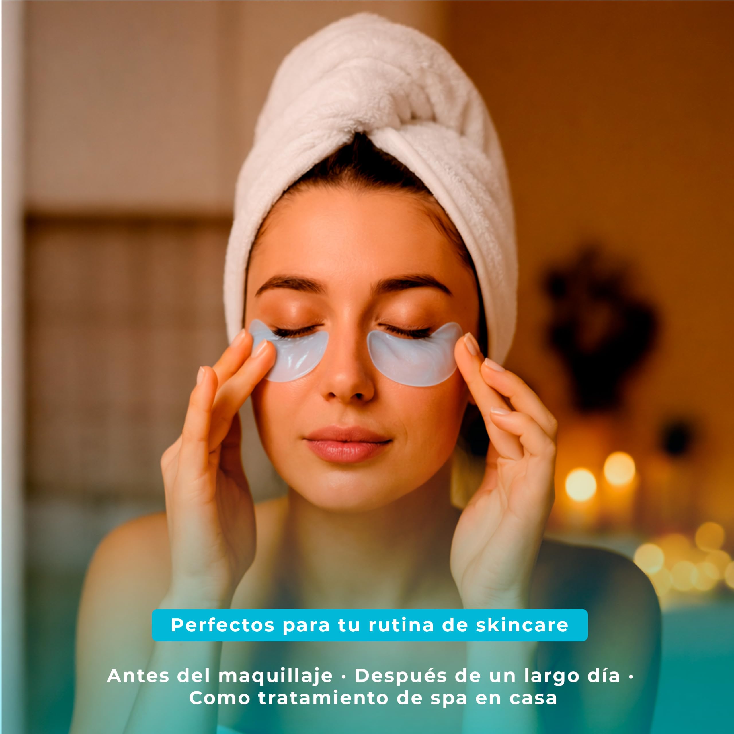 Punta Belleza | Parches para Ojos con Ácido Hialurónico y Glicerina | Hidrogel Hidratante Anti Ojeras, Bolsas y Líneas Finas | 60 Piezas