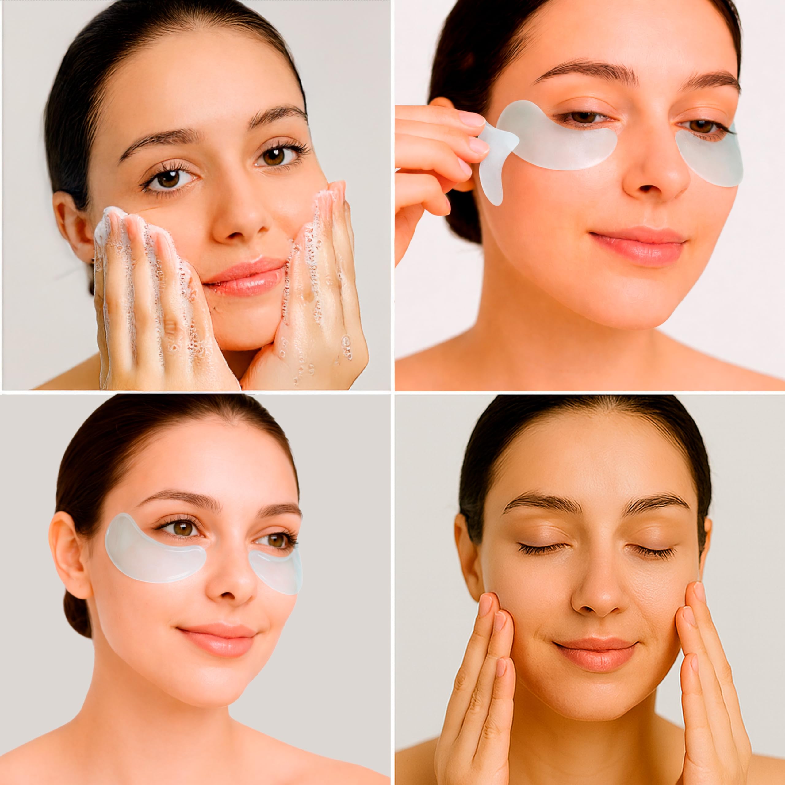 Punta Belleza | Parches para Ojos con Ácido Hialurónico y Glicerina | Hidrogel Hidratante Anti Ojeras, Bolsas y Líneas Finas | 60 Piezas
