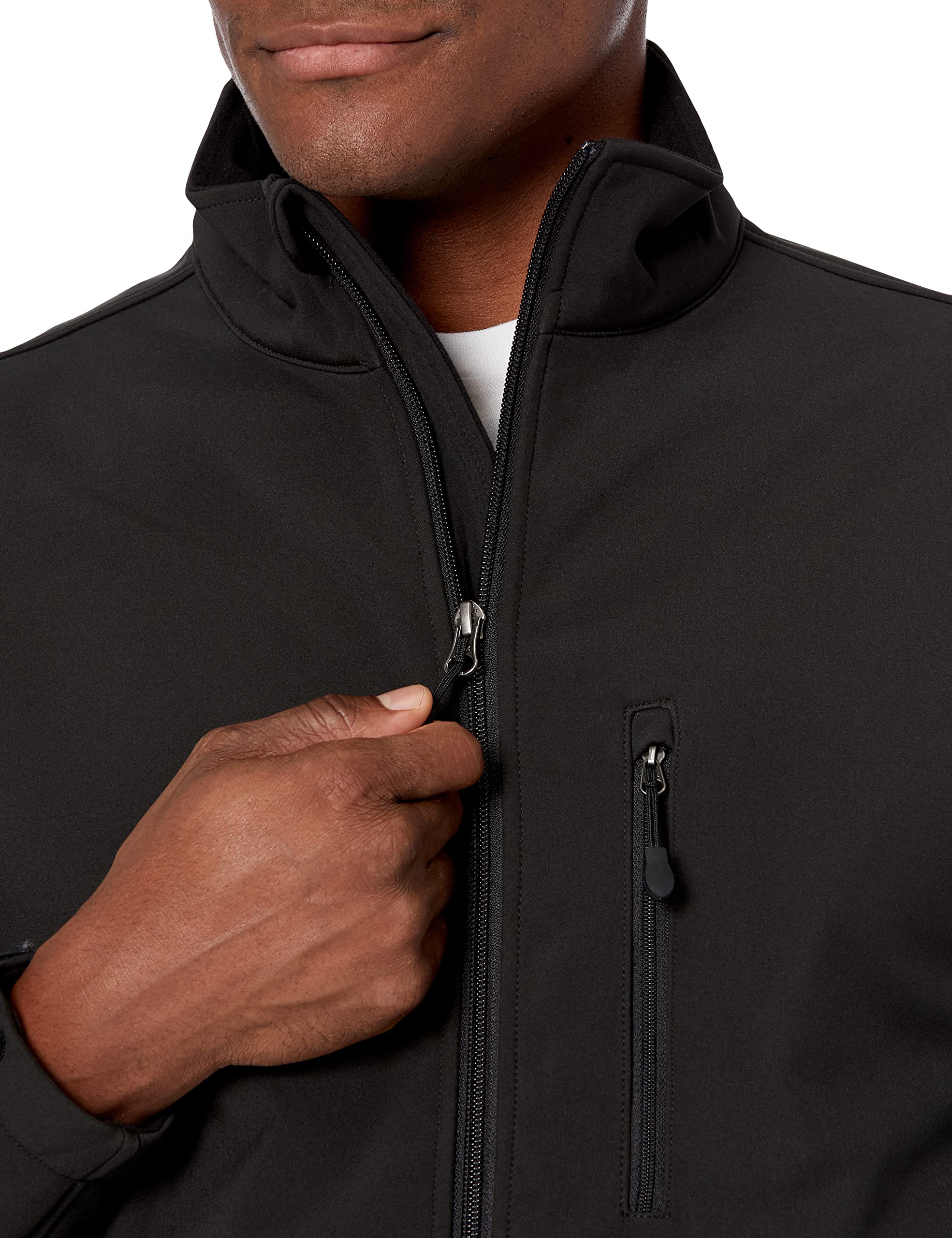Amazon Essentials - Chaqueta softshell resistente al agua para hombre, color negro, talla XG