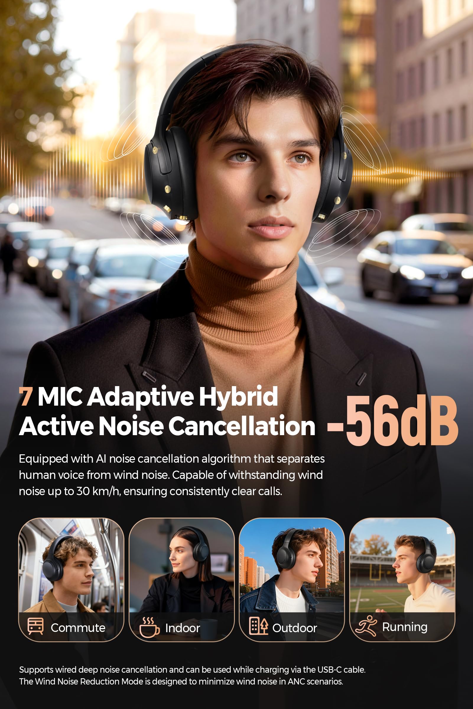 SoundPEATS Cove Pro + PearlClip Pro Audífonos Inalámbricos Over-Ear y Open-Ear Hi-Res, ANC Adaptativa, Bluetooth 6.0, Audio Premium
