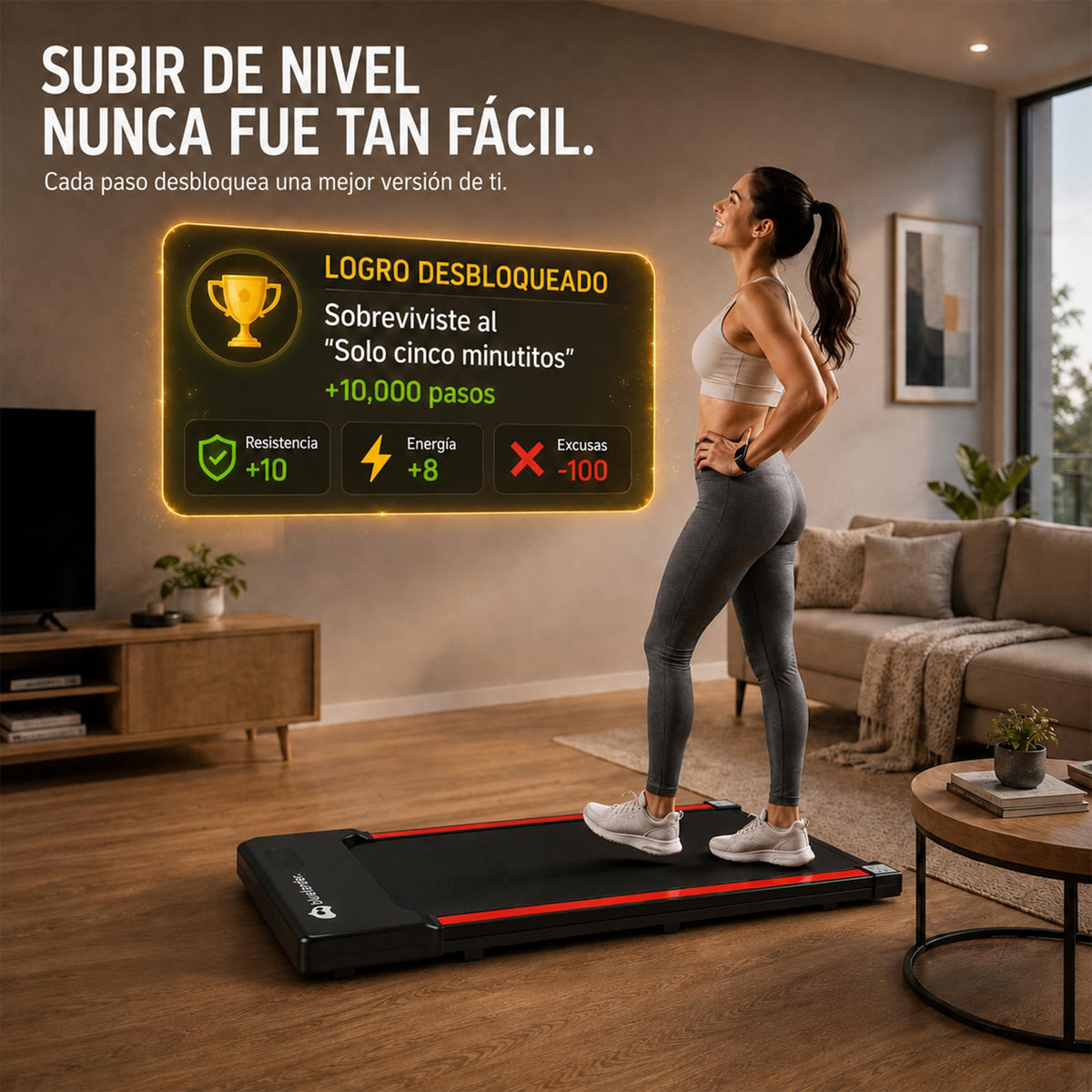 Bluelander Caminadora Electrica, Walking Pad, 115 * 49 cm, 110 V, Pantalla Digital, Caminadora Plegable, Portatil, Ideal para Oficina, Hogar, Cinta para Caminar