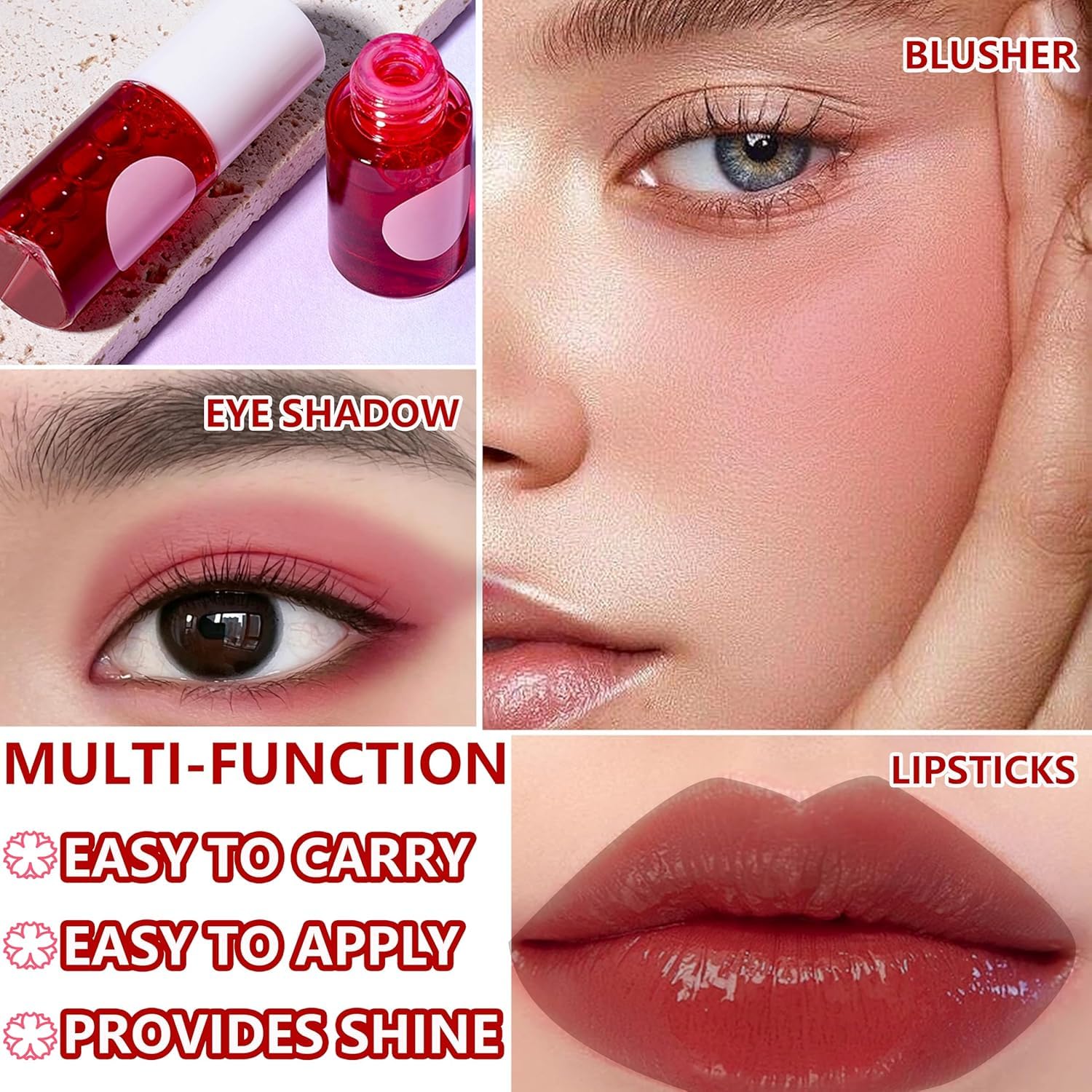 Tintas Labiales Permanente Tinte De Labios Gloss Liquida Water Tint Coreana Lip Maquillaje 4 Piezas LíQuidas Hidratante Mejillas Brillo Hydrating Cheek Hold Lipstick LáPiz Labial