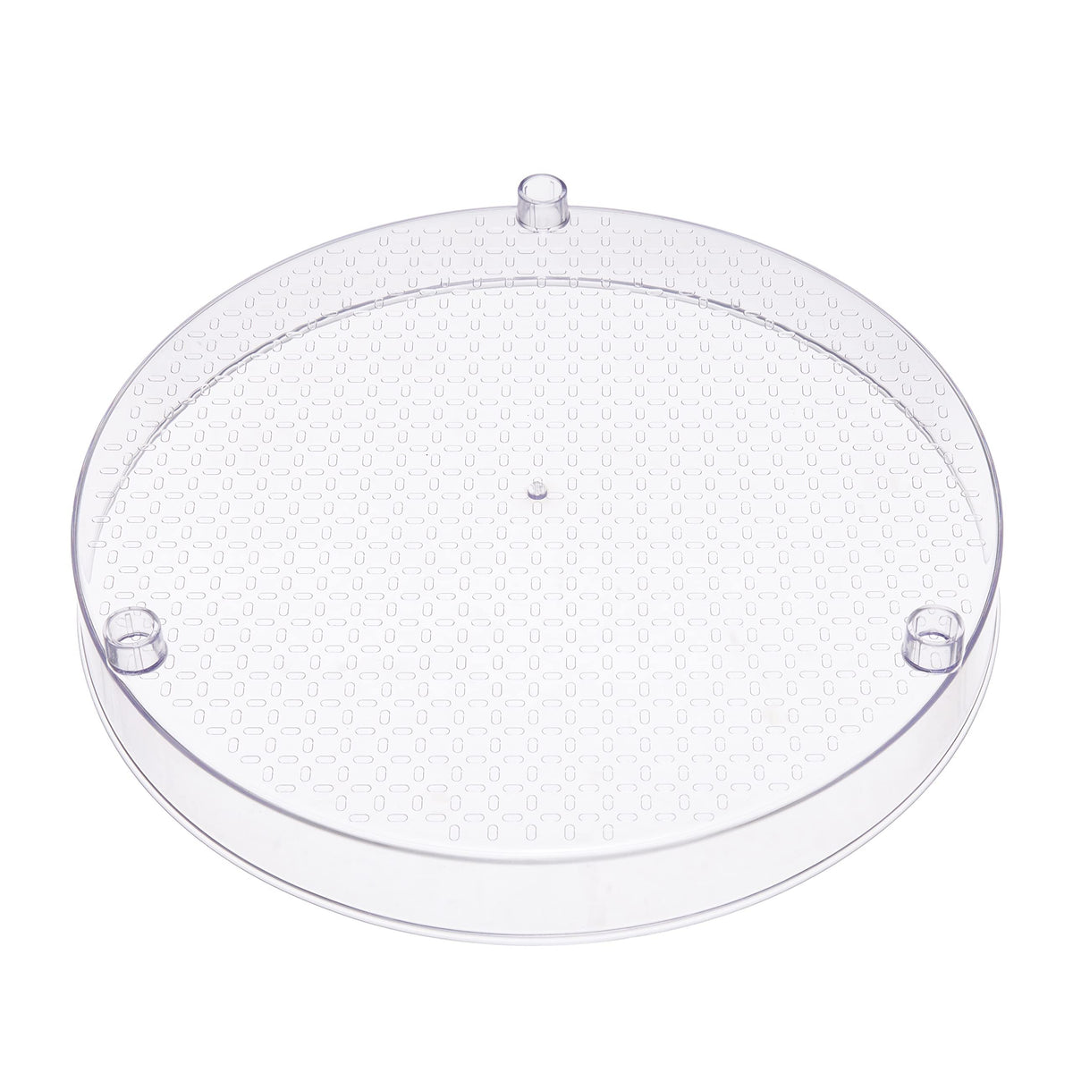 Amazon Basics Organizador de charolas giratorias Lazy Susan de 2 Niveles, 23 cm de diámetro, Paquete de 2, Transparente