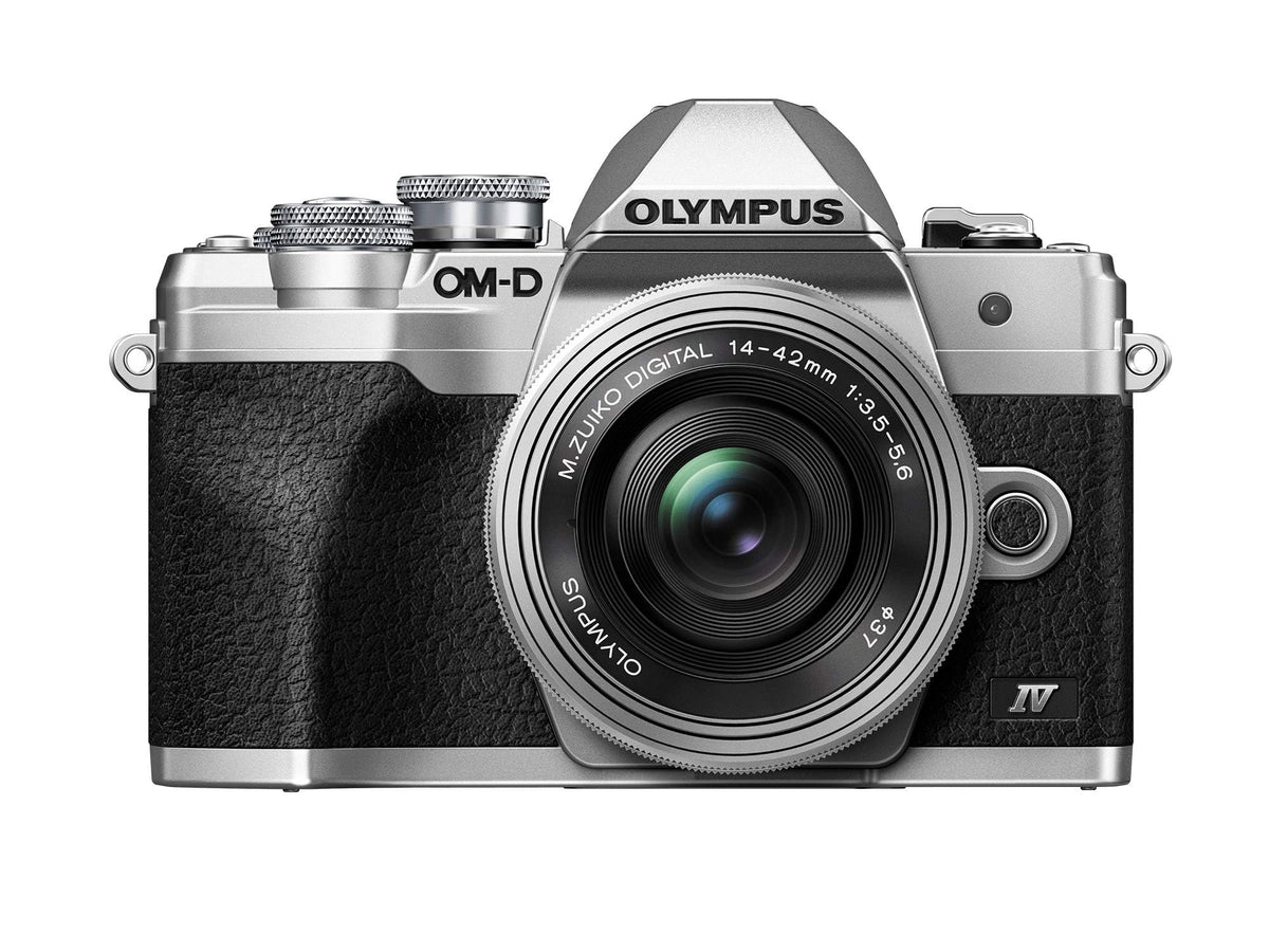 OM SYSTEM OLYMPUS E-M10 Mark IV Silver Micro Four Thirds System Camera M.Zuiko Digital ED 14-42mm F3.5-5.6 EZ kit 20MP Sensor 5-Axis Image Stabilization 4K Video Wi-Fi