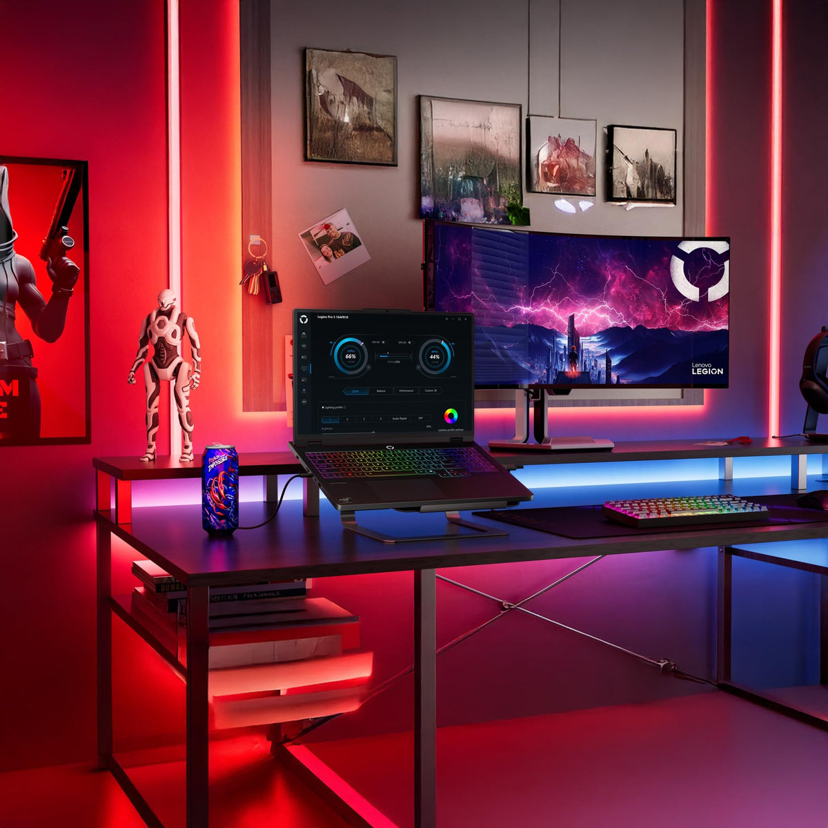 Laptop Lenovo Gamer Legion Pro 5 | 16" OLED WQXGA |AMD Ryzen 7 | 24GB RAM 1TB SSD | GeForce RTX 5060 8 GB | PC con IA + Mouse M300s RGB + Tapete Mouse