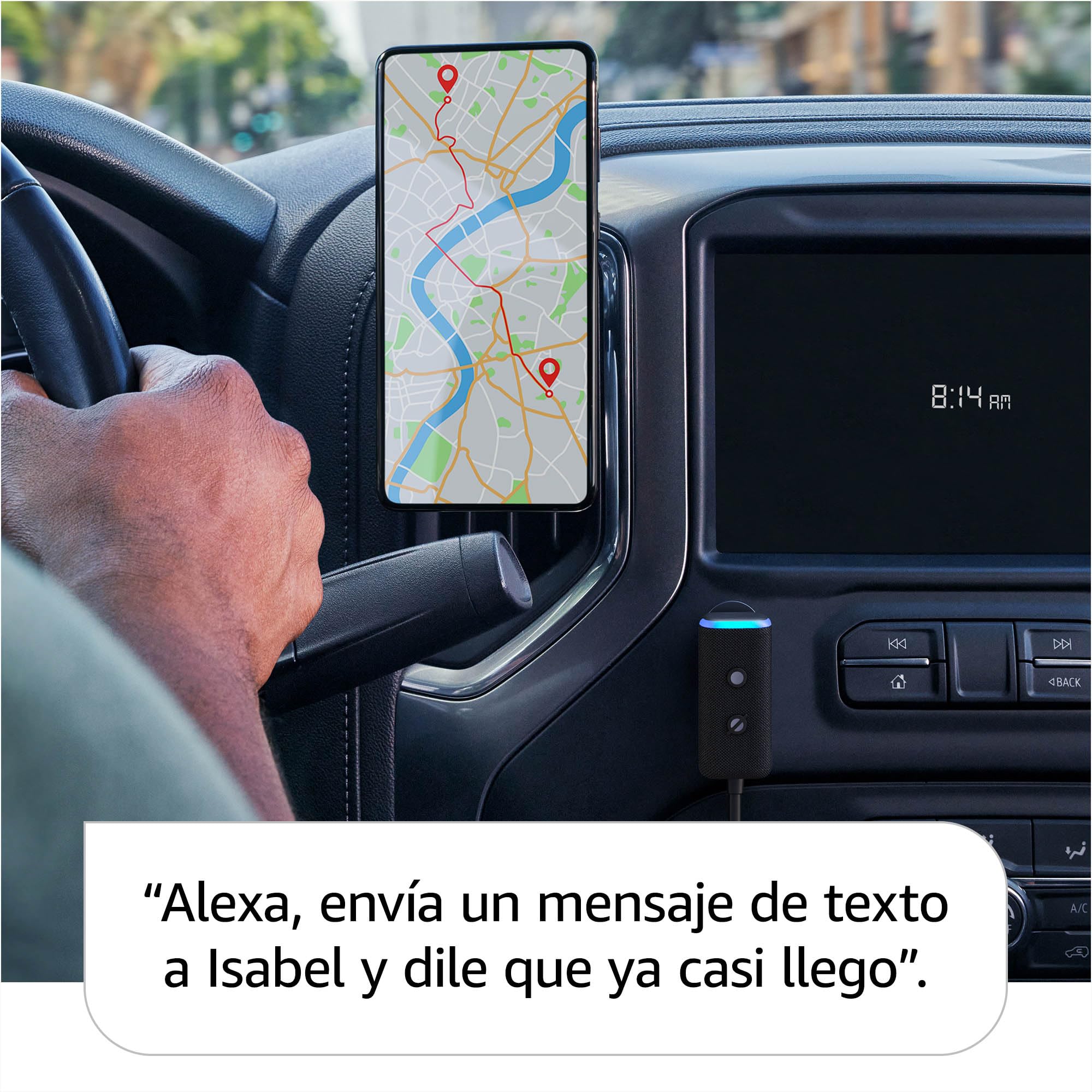 Amazon Echo Auto (modelo más reciente), Lleva a Alexa en tu vehículo