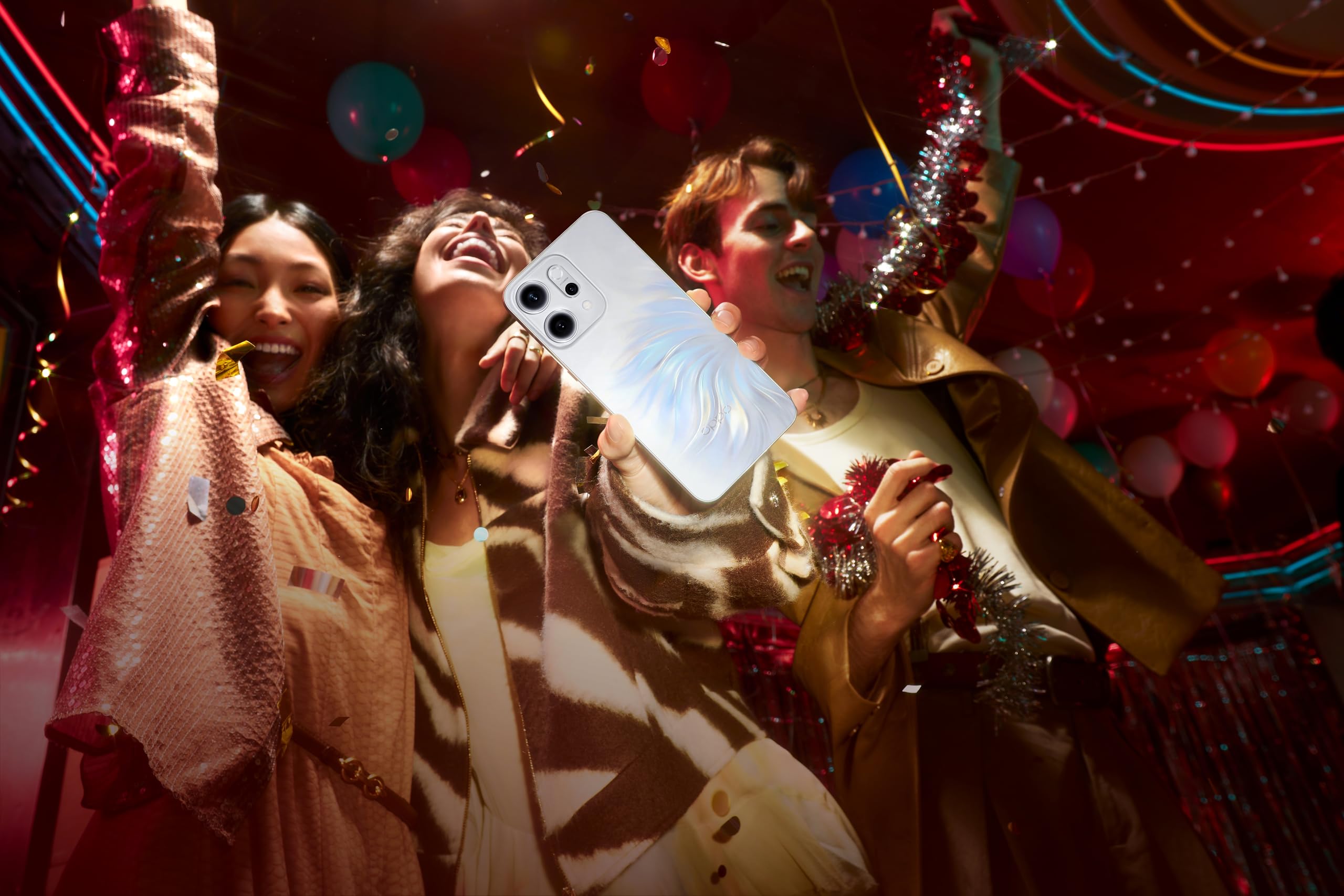 OPPO Reno14F 5G Azul Ópalo 256GB + 12GB, Pantalla 6.5 AMOLED Cámara 50MP + 8MP + 32MP, Flash IA, Livephoto & Editor IA 2.0, Snapdragon 6, Carga Rápida 45W + Buds 3 De Regalo