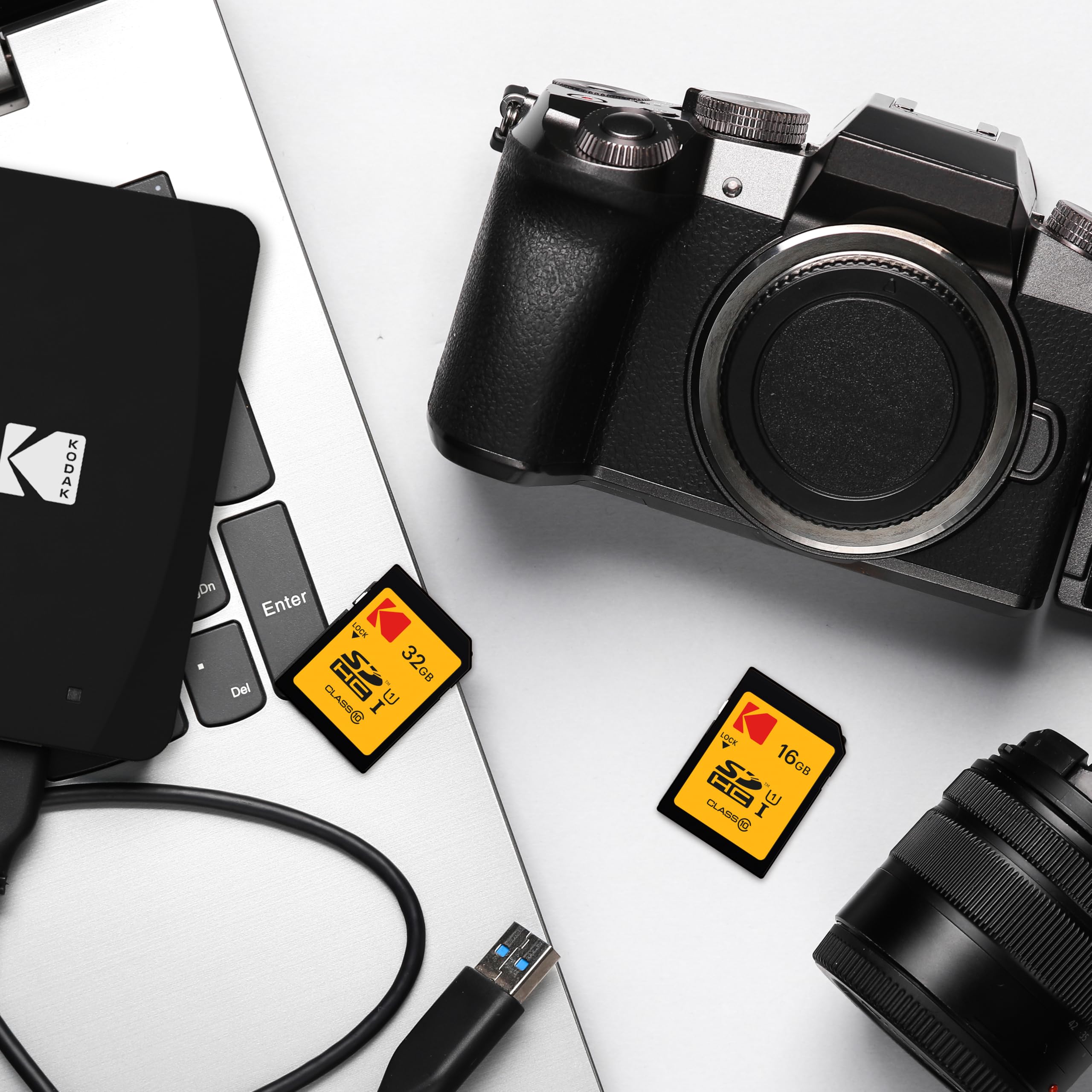 Kodak Tarjeta de Memoria Premium de 32 GB, Velocidad de Lectura de 85 MBs, Velocidad de Escritura de 25 MBs, Compatible con SDHC y SDXC estándar, EKMSD32GHC10K