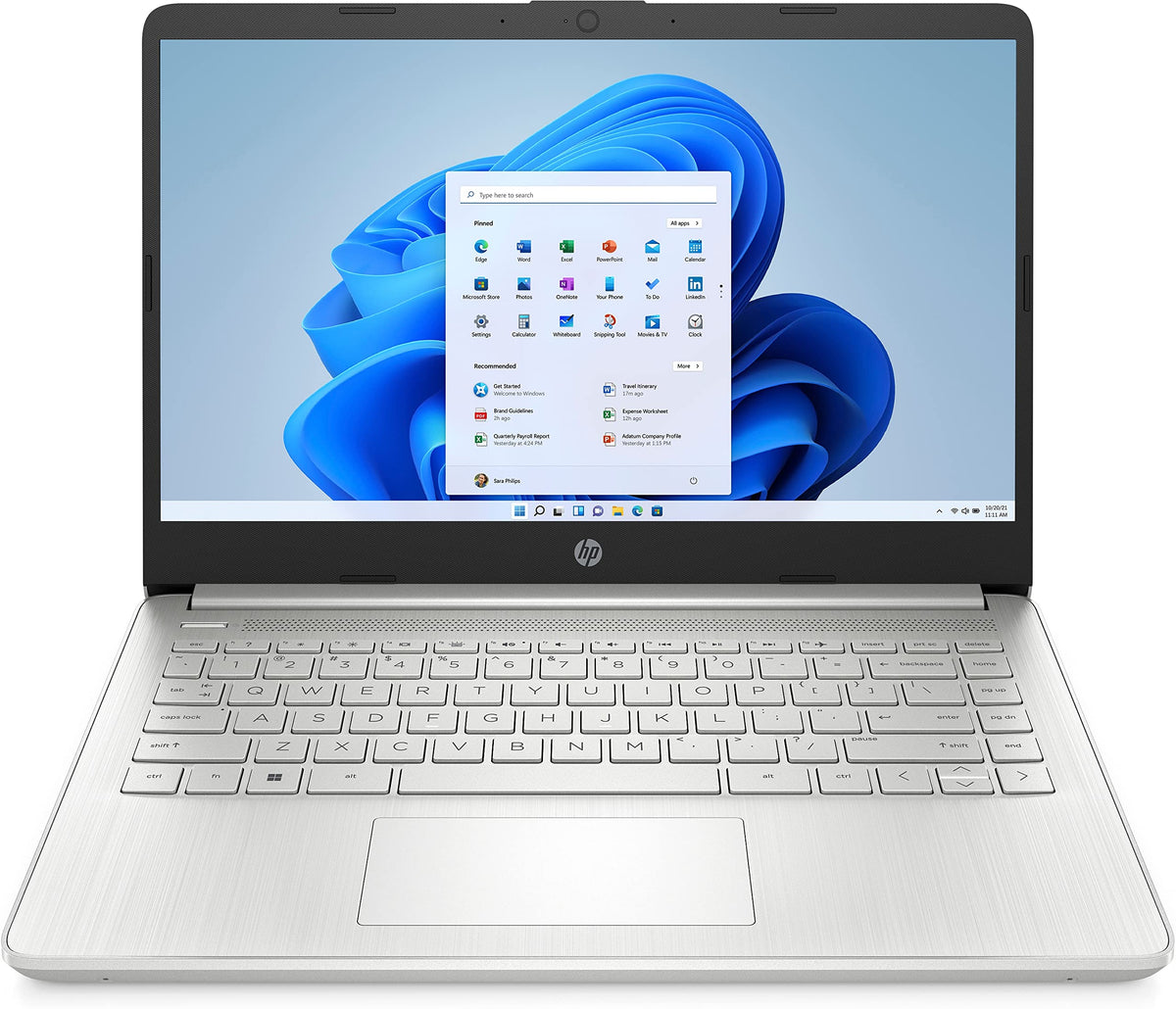 HP Laptop 14-DQ0518LA N4120 2.6GHZ 4GB, 128 GB, SSD, Plata