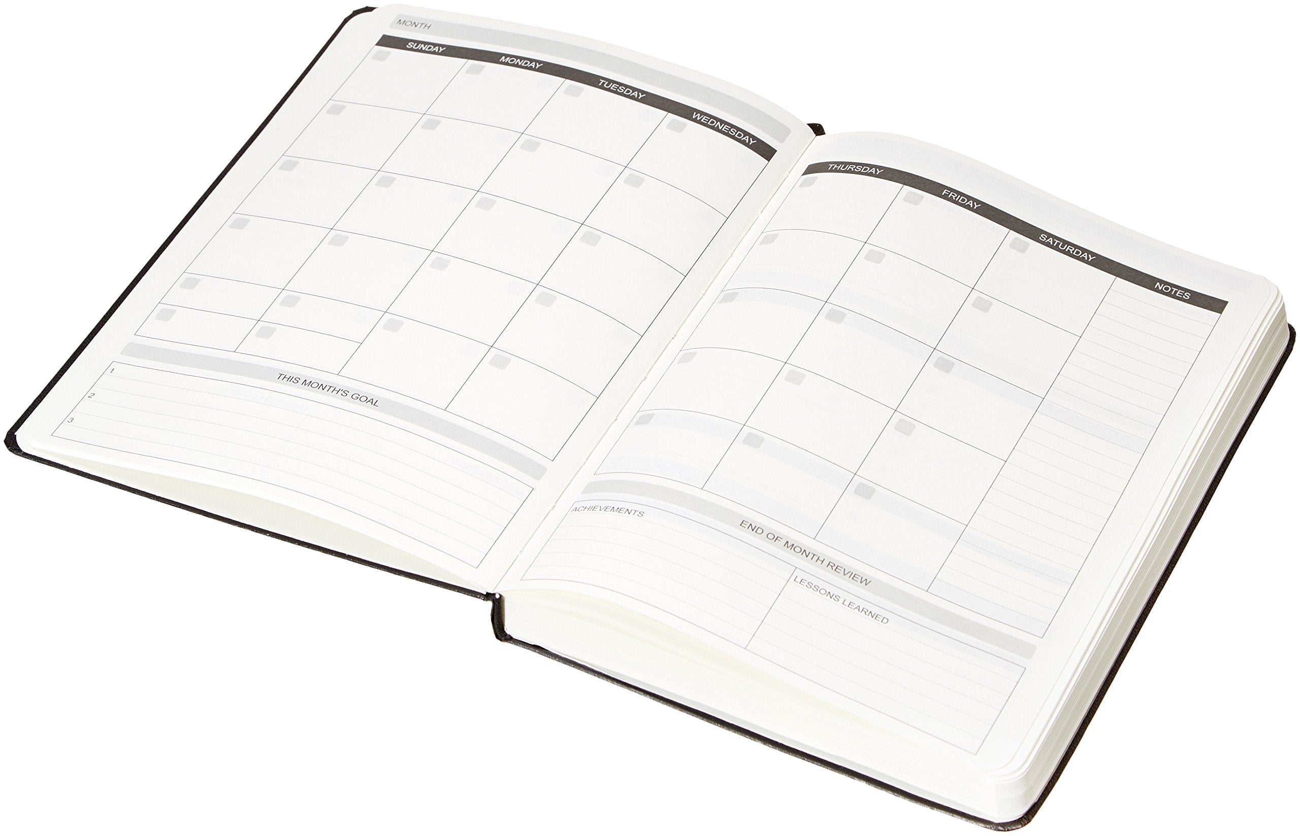 Amazon Basics - Agenda diaria y diario 2020, 5.8 x 8.2 pulgadas, tapa dura