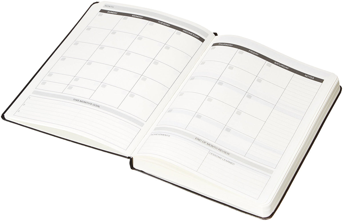 Amazon Basics - Agenda diaria y diario 2020, 5.8 x 8.2 pulgadas, tapa dura