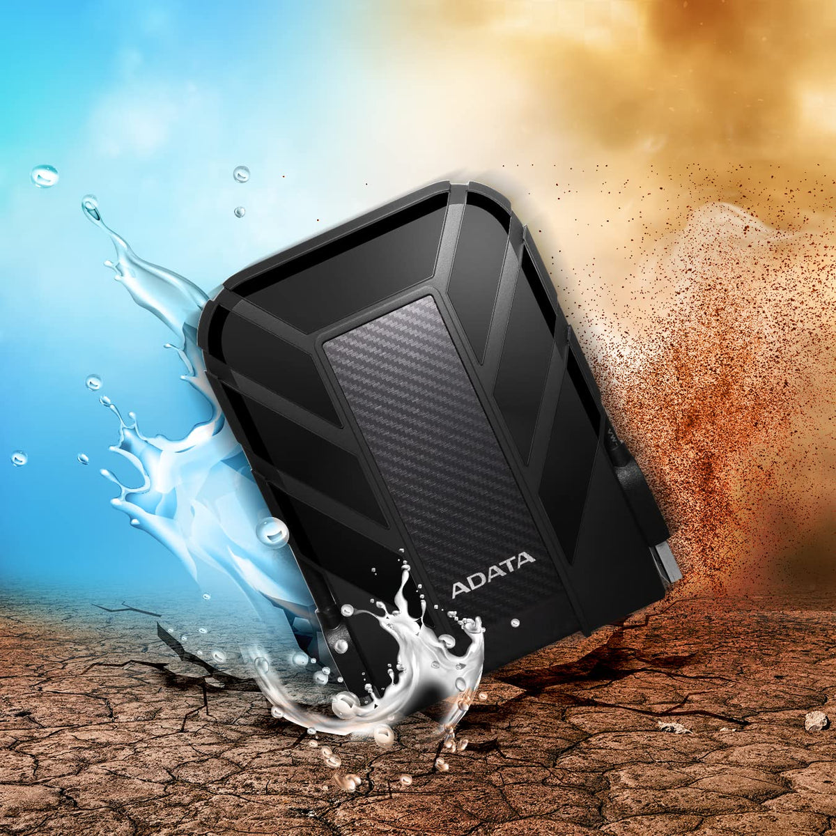 ADATA Disco Duro Externo HDD HD710P,1 TB ,Resistente a golpes,agua y polvo, certificación grado militar, Color Negro