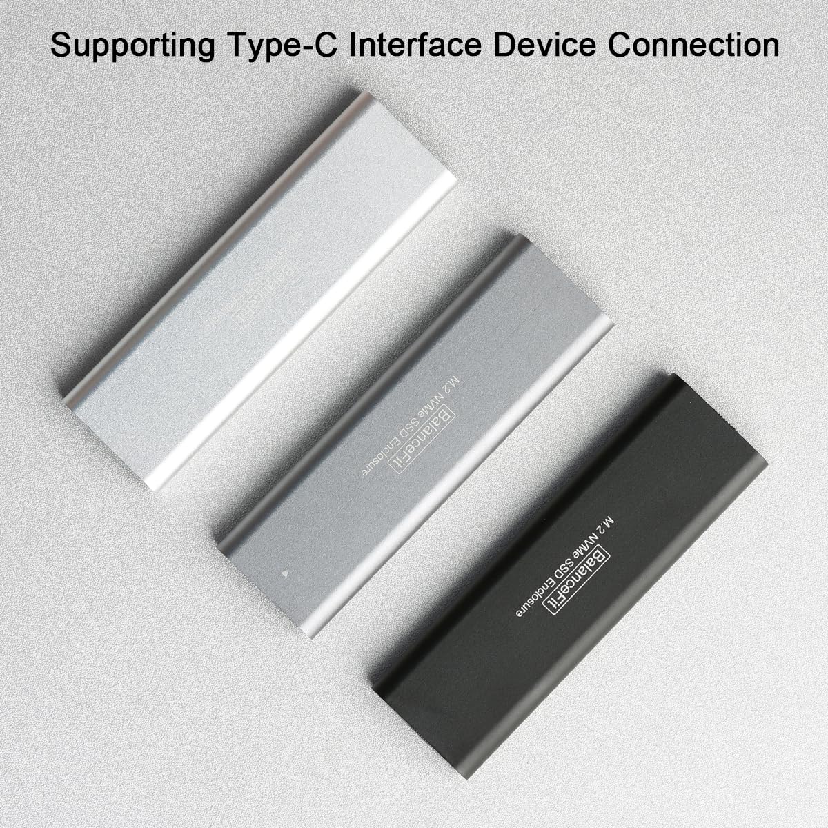 M.2 NVMe Adaptador de carcasa SSD, sin herramientas USB 3.2 Gen2 NvMe a USB adaptador para SSD 2230/2242/2260/2280, Extemnal Caja de unidad de estado sólido compatible con llave M-Key/B+M