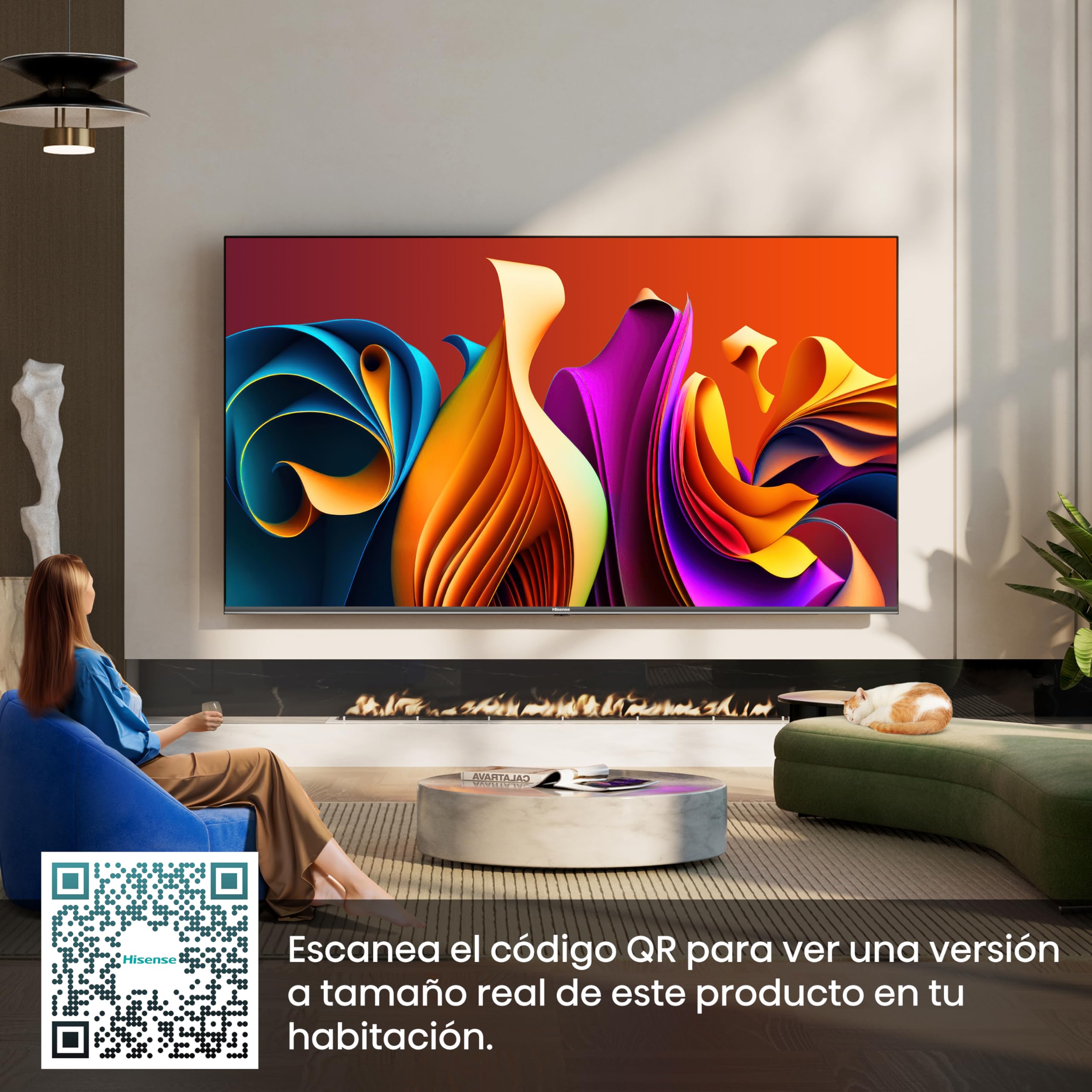 Hisense Television QD6N Pantalla 43 Pulgadas,QLED Smart Google TV UHD 4K,Control Remoto por Voz con Alexa,Dolby Vision Atmos, Modo de Juego Plus, Control de Voz,Compartir con TV