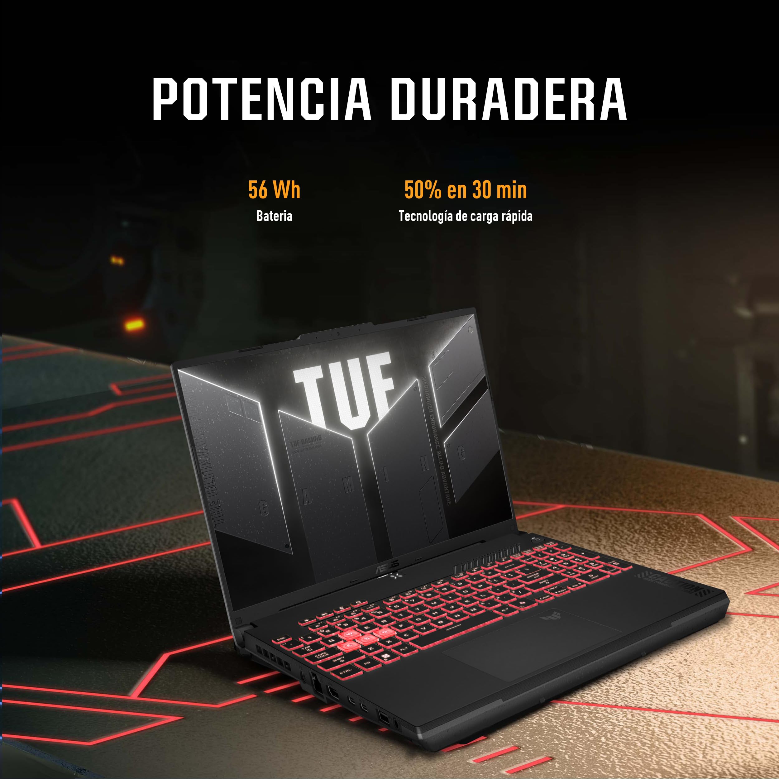 ASUS TUF Gaming A16 AMD Ryzen™ 7/ NVIDIA® GeForce RTX™ 4050/16GB/ 512 SSD FHD+ 16:10, 144Hz/ Wi-Fi 6 + Bluetooth® 5.3/ Garantía y Servicio con la Marca en México