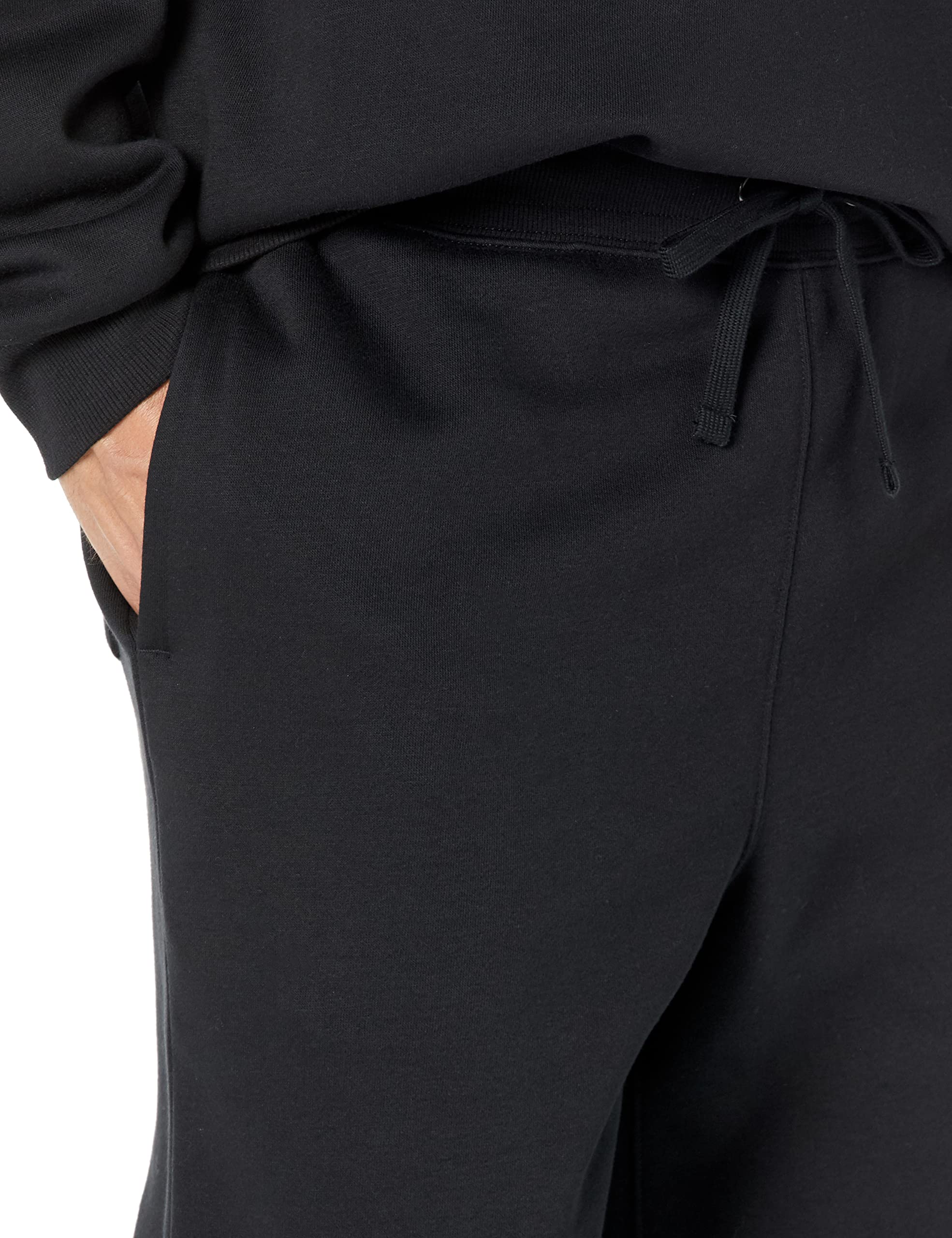 Amazon Essentials Men's Relaxed-Fit Closed-Bottom Sweatpants (Available in Big & Tall), Black, Medium