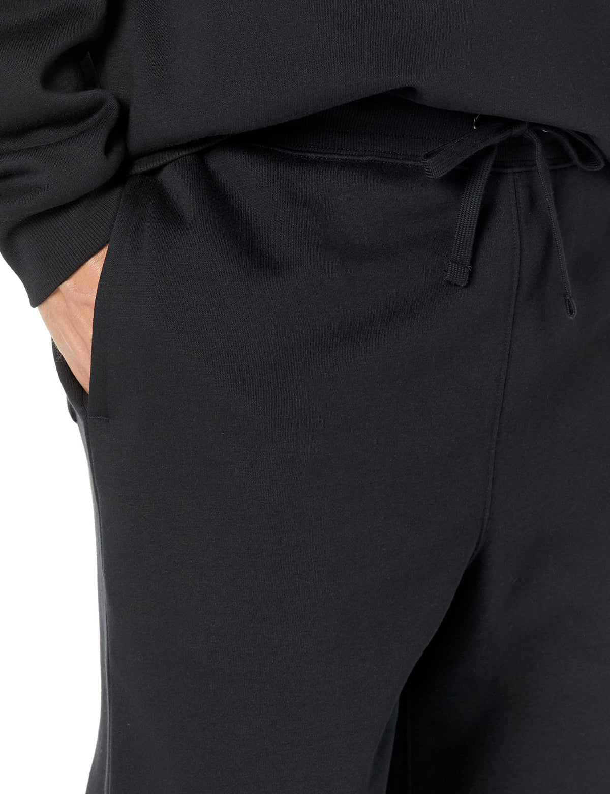 Amazon Essentials Men's Relaxed-Fit Closed-Bottom Sweatpants (Available in Big & Tall), Black, Medium