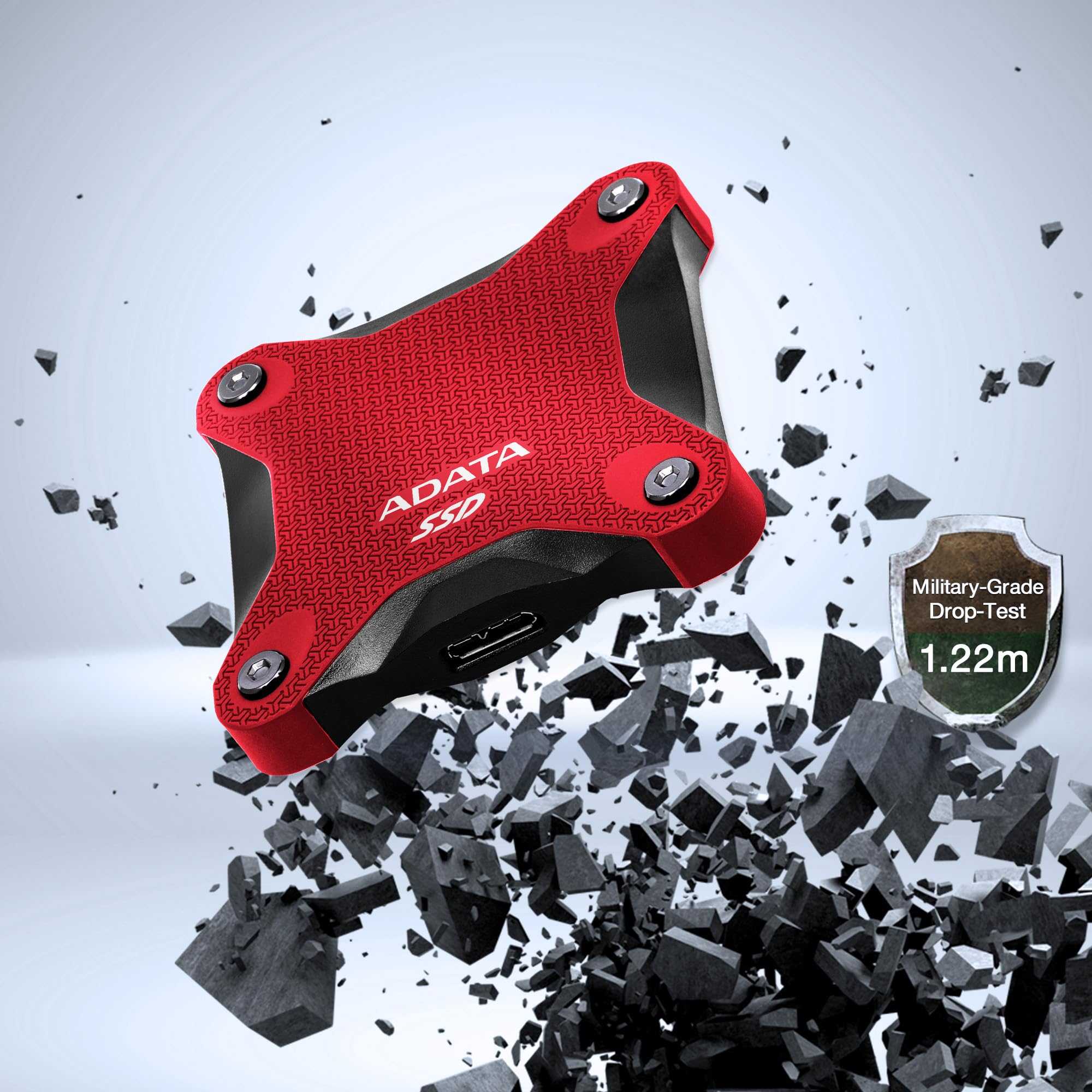 ADATA Unidad de Estado Solido SSD Externo 1TB SD620 USB 3.2 Xbox PS5 (Rojo SD620-1TBCRD)