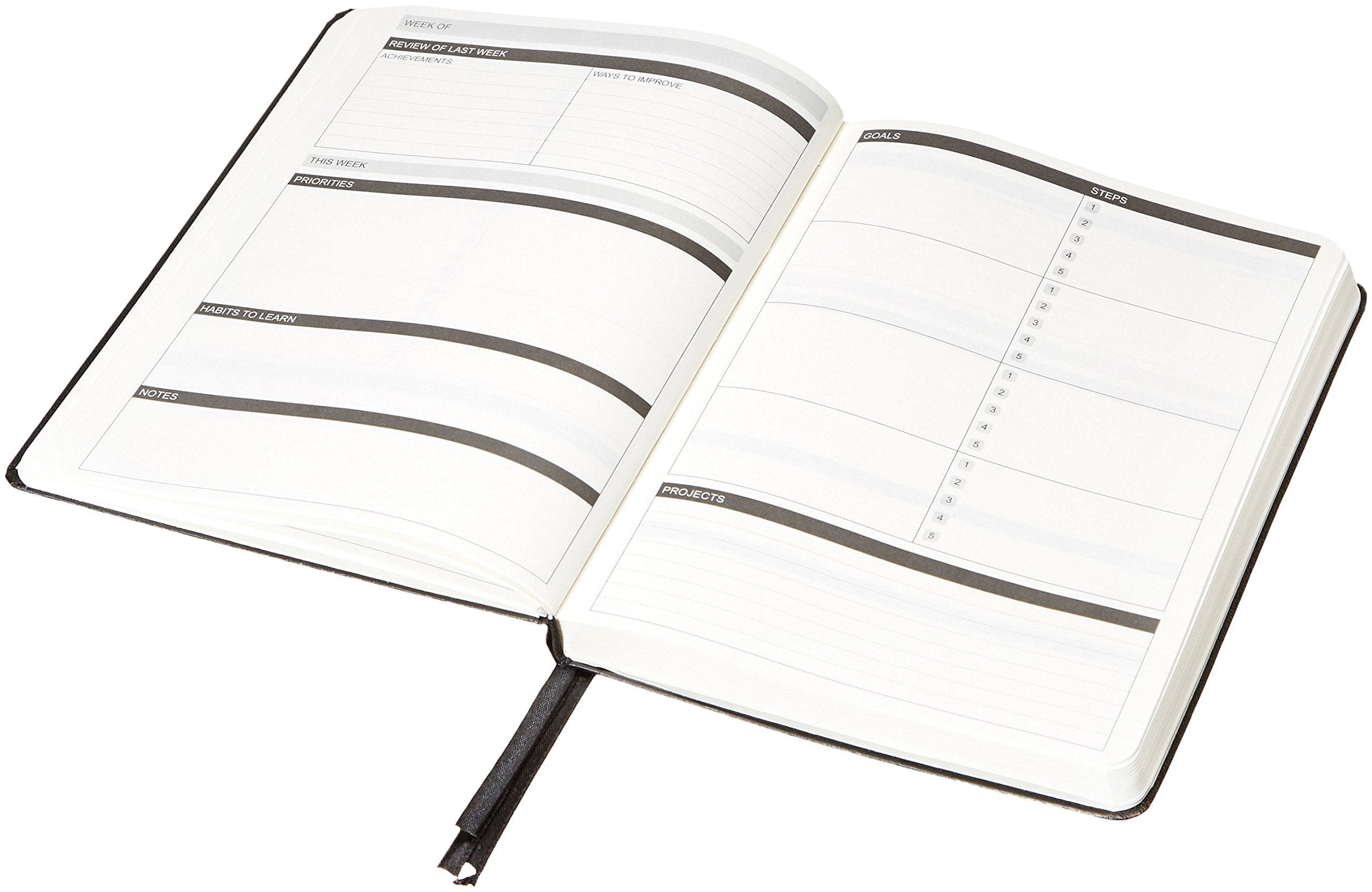 Amazon Basics - Agenda diaria y diario 2020, 5.8 x 8.2 pulgadas, tapa dura