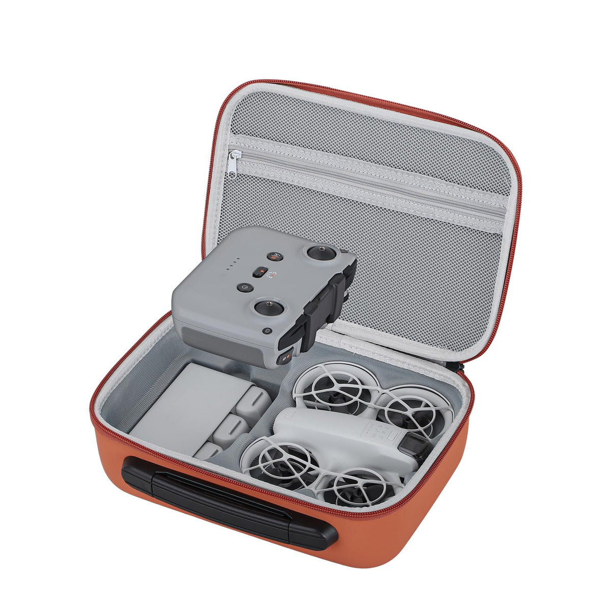 Funda de transporte para DJI NEO, bolsa de almacenamiento de carcasa dura de poliuretano portátil para drones/baterías/hub de carga/control remoto RC-N3/hélices y otros accesorios (naranja)