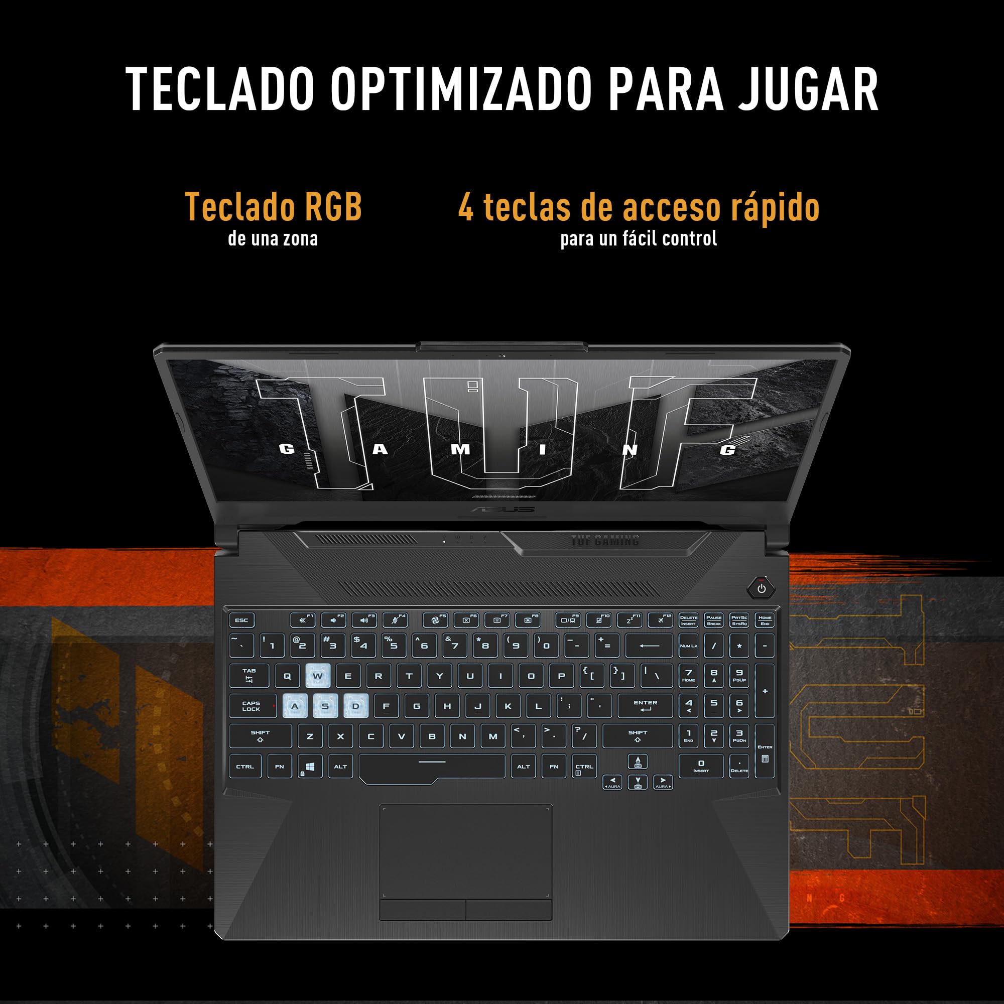 ASUS TUF Gaming A15 /AMD Ryzen 7 7445HS/ NVIDIA GeForce RTX 3050/ 16GB - 512 SSD/Wi-Fi 6 + Bluetooth 5.3/ Teclado en español (Servicio y garantía con la Marca en México)