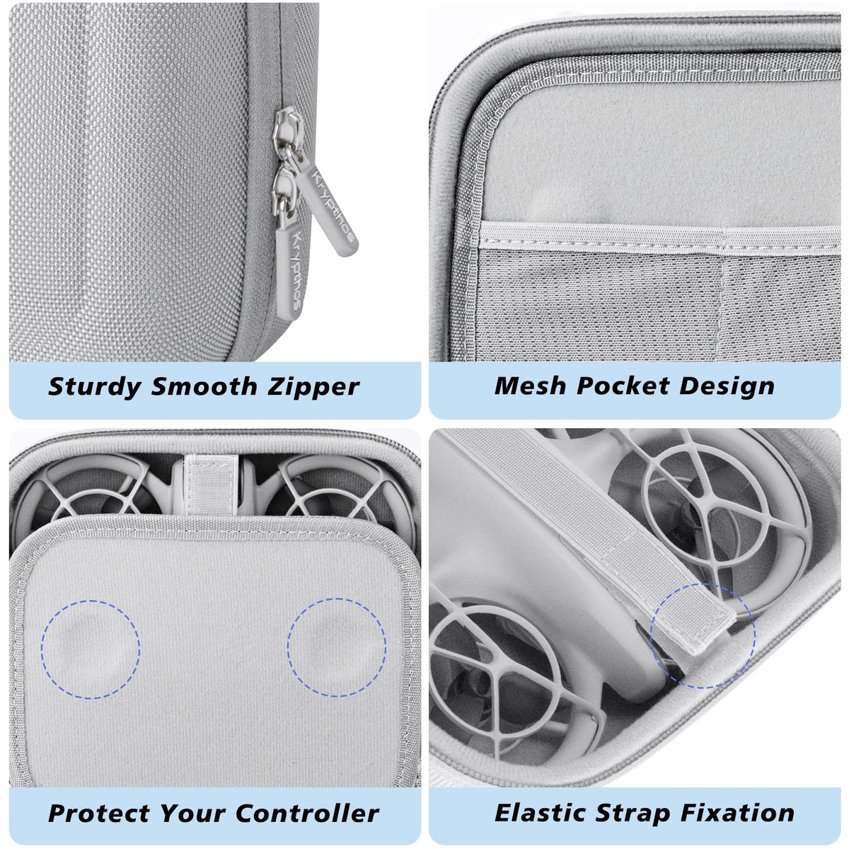 Krypthos - Funda de transporte para DJI Neo, bolsa de hombro portátil de viaje con correa elástica para arreglar DJI Neo Drone, adecuado para viajes y almacenamiento en el hogar, drone y sus