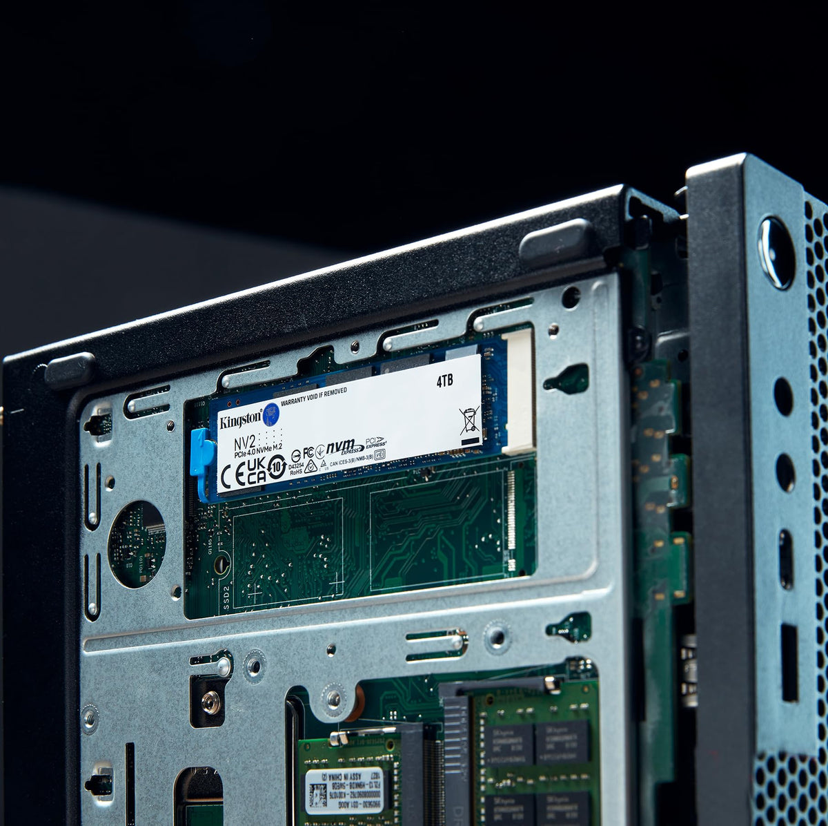 Kingston SSD NV2, Capacidad: 1000 GB, Factor de Forma: M.2 2280, Interfaz: NVMe PCIe Gen 4.0 x 4 Carriles, Lectura: 3500MB/s y Escritura: 2100MB/s, Numero de Parte: SNV2S/1000G