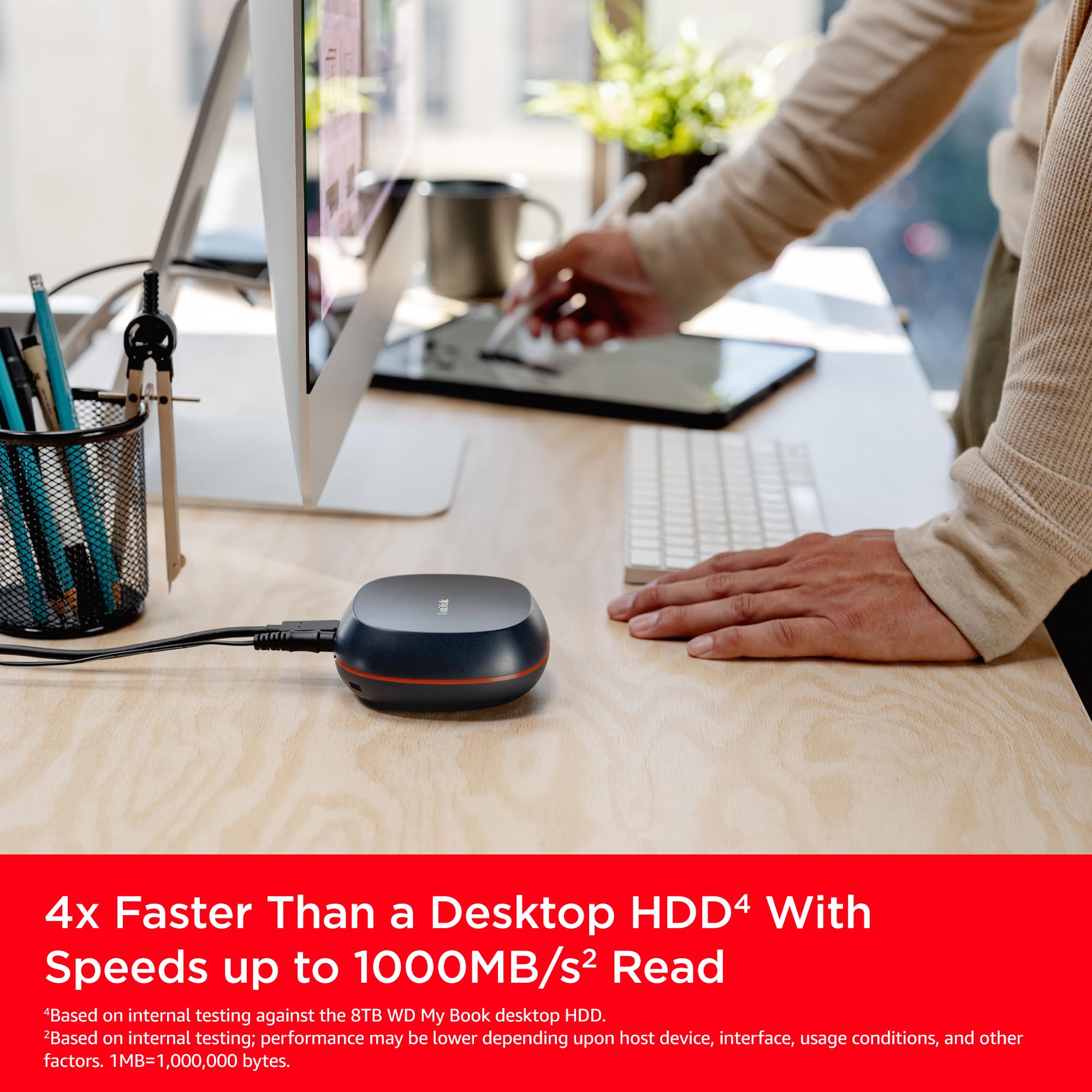 SanDisk Unidad de computadora SSD de 8 TB - Unidad de Estado sólido Externa de computadora, hasta 1000 MB/s, USB-C, USB 3.2 Gen 2 - SDSSDT40-8T00-NA25
