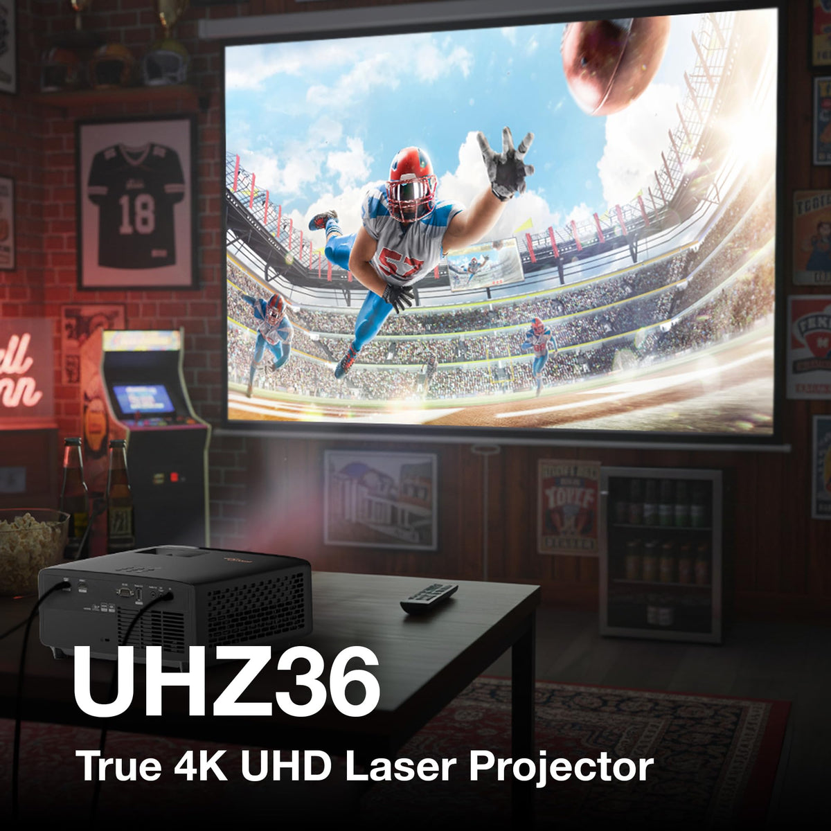Optoma UHZ36-4K UHD, 3500 lúmenes, Modo HDR y cineasta, proyector láser de Cine en casa
