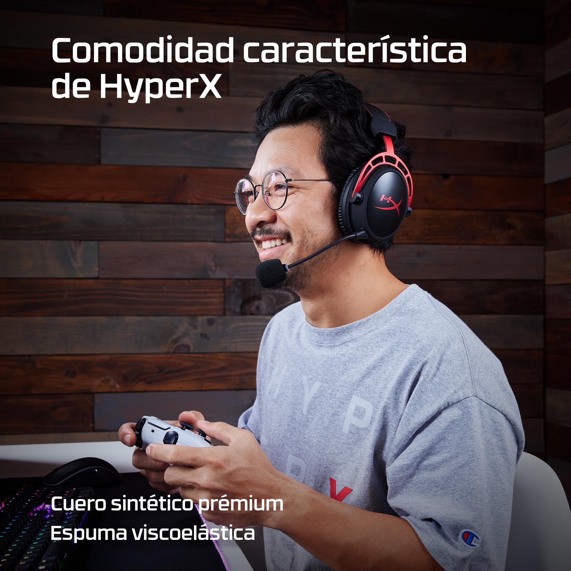 HyperX Cloud Alpha Wireless - Gaming Headset for PC, 300-hour Battery Life, DTS Headphone:X Spatial Audio, Memory Foam, Dual Chamber Drivers, Noise-canceling Mic, Durable Aluminum Frame