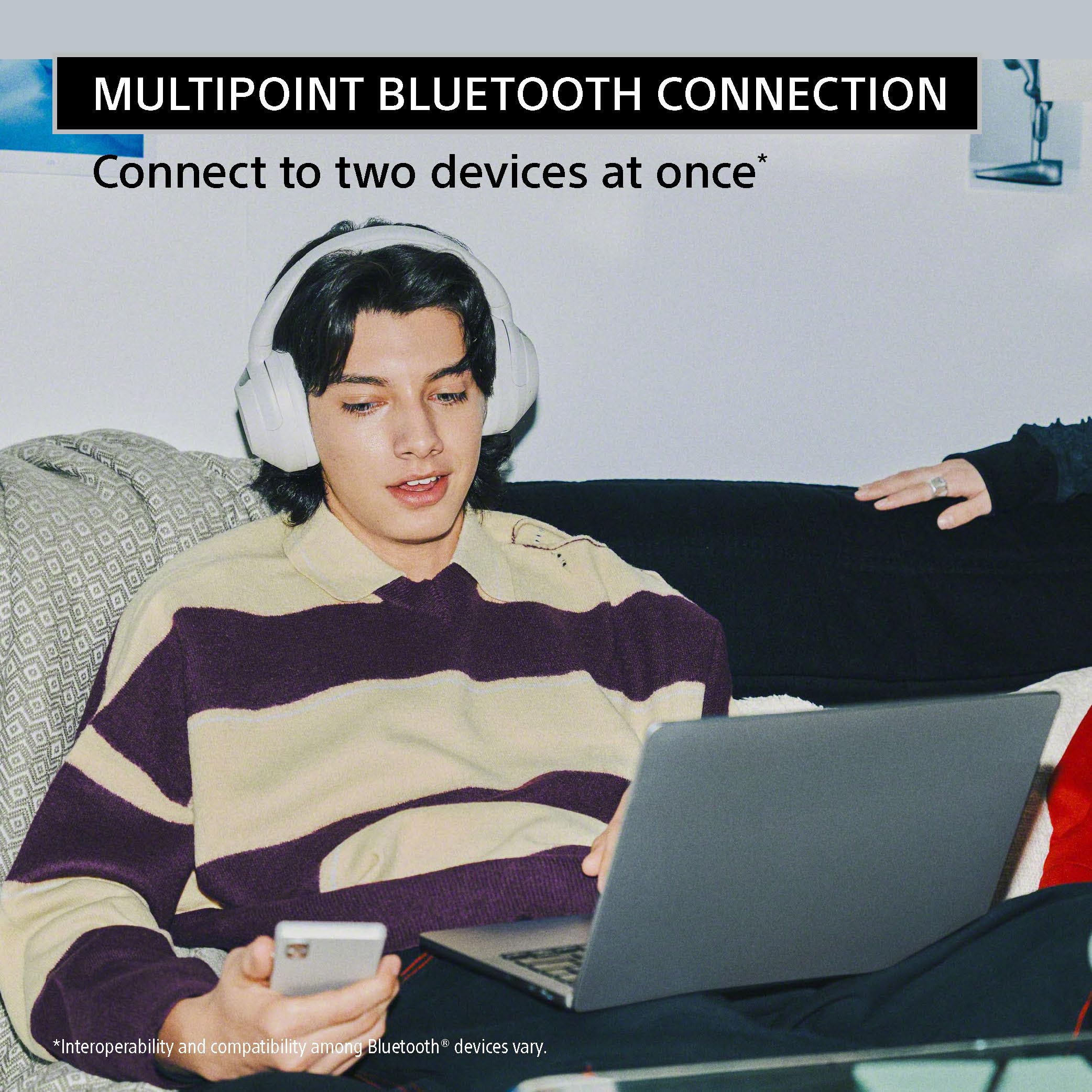 Sony ULT Wear Auriculares Bluetooth supraaurales con cancelación de Ruido, 30 Horas de batería, Bajos potentes, Control por Voz Alexa, Negro ULT900N