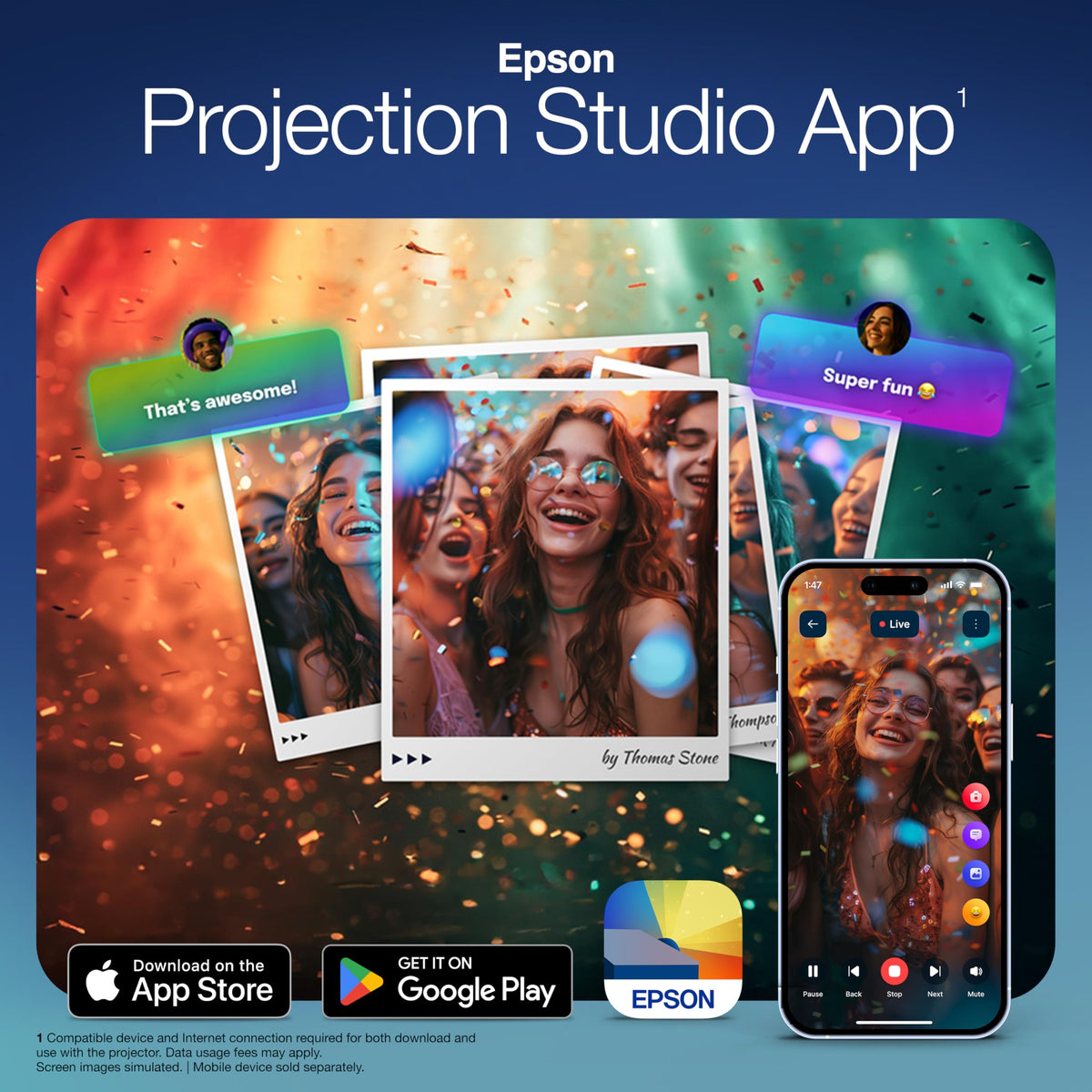 Proyector Epson Lifestudio™ Flex Plus EF72 Roble 4K Pro-UHD con Sonido Bose, App Epson Projection Studio, Soporte Ajustable, Google TV Integrado y tecnología Triple Core Engine