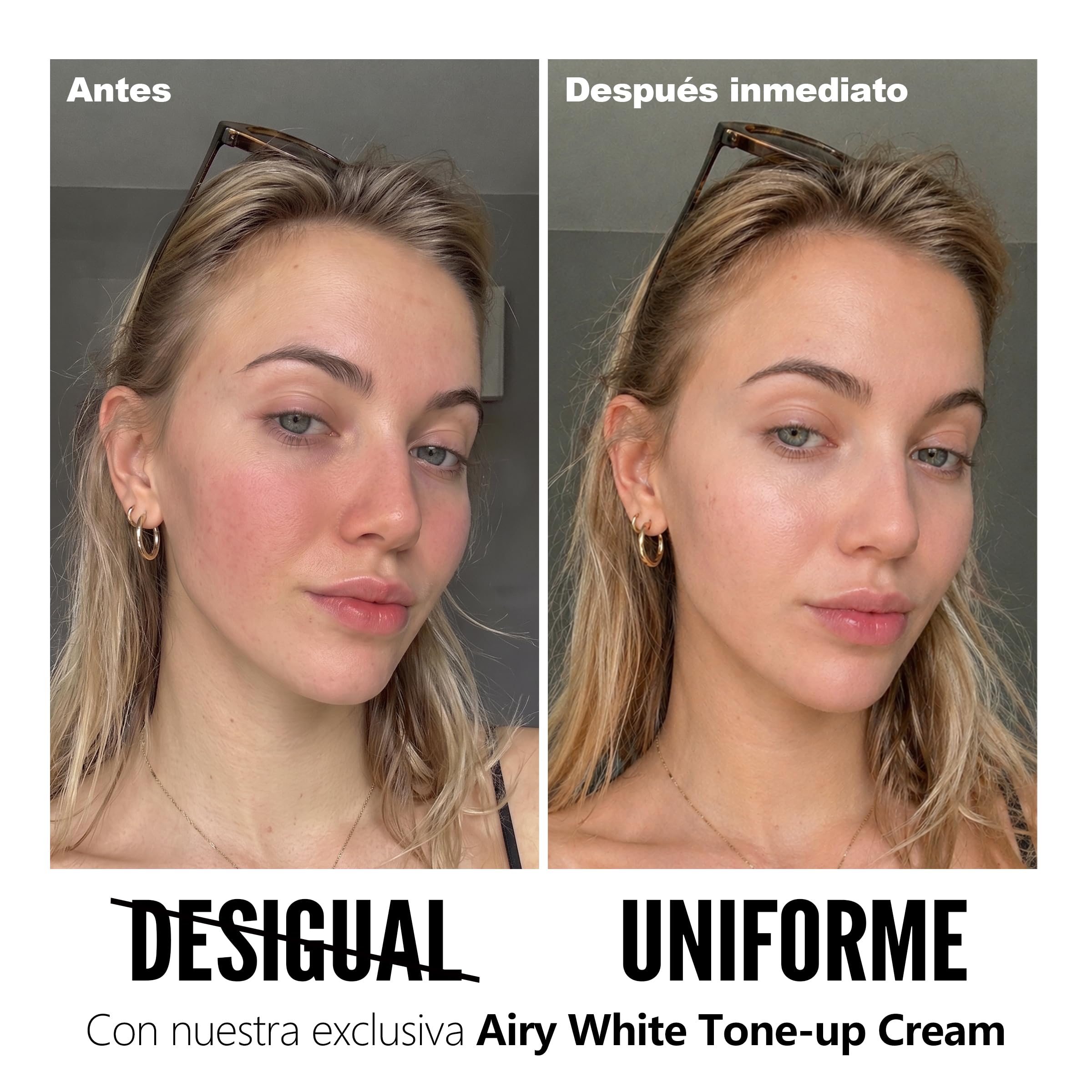 Chillab Airy White Tone-Up Cream 30g — Crema Tono-Up Tipo Mousse con Niacinamida, 7 Péptidos y 8 Extractos Botánicos | Textura Ligera, Doble Uso como Prebase, Vegano y Cruelty-Free