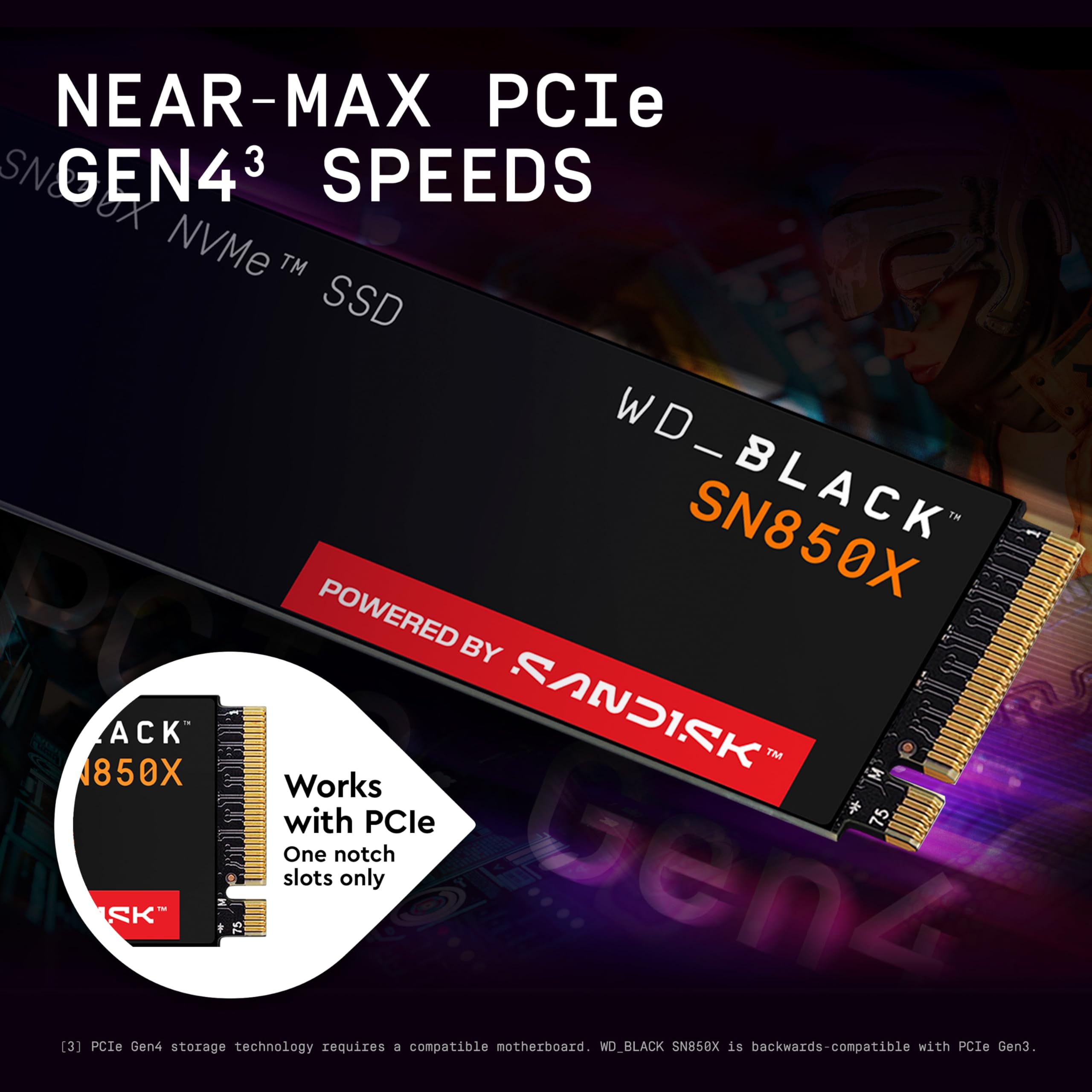 WD_Black 8TB SN850X NVMe Unidad de Estado sólido Interna para Juegos - Gen4 PCIe, M.2 2280, hasta 7.200 MB/s - WDS800T2X0E