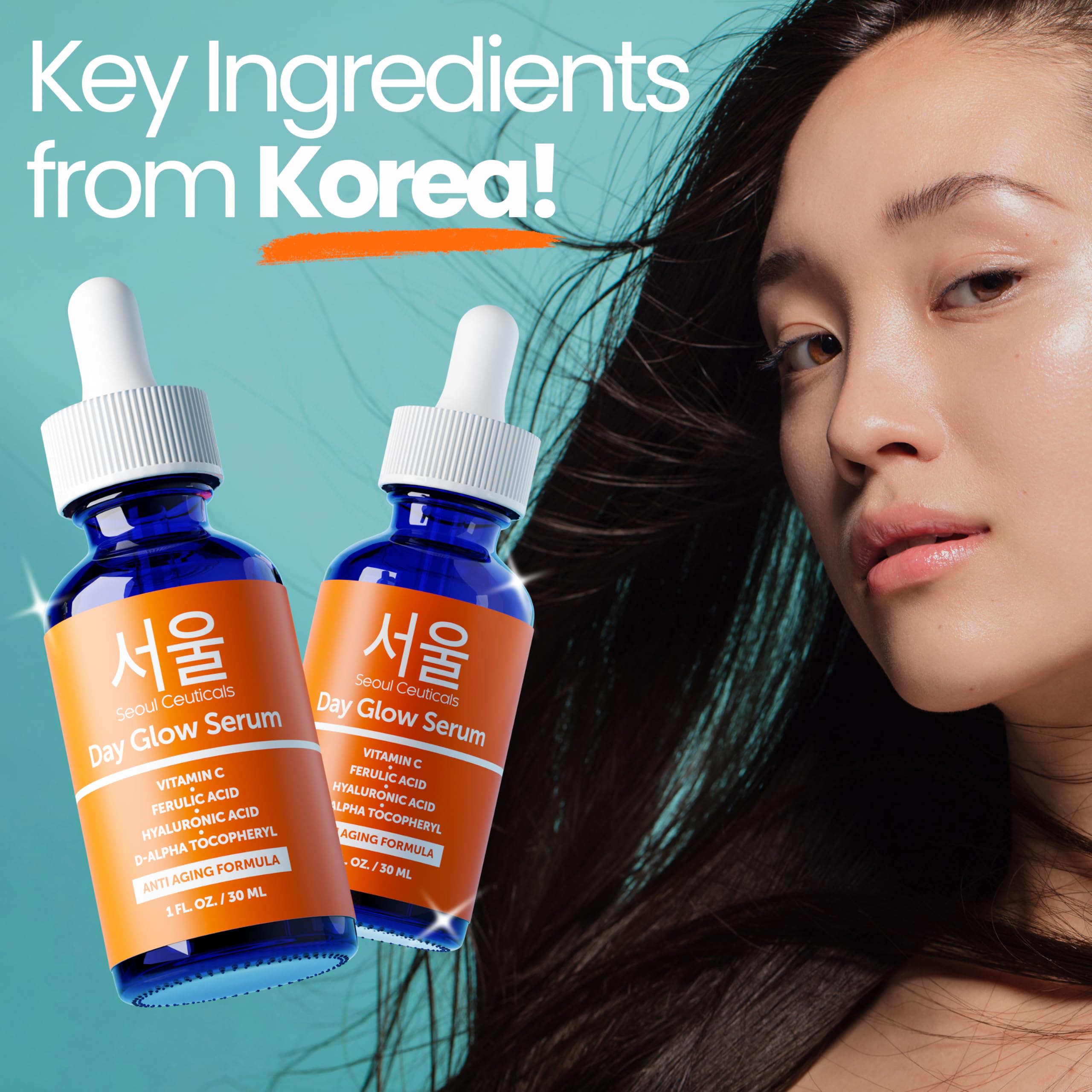 SEOUL CEUTICALS suero facial vitamina C con ácido ferúlico y ácido hialurónico - 30 ml
