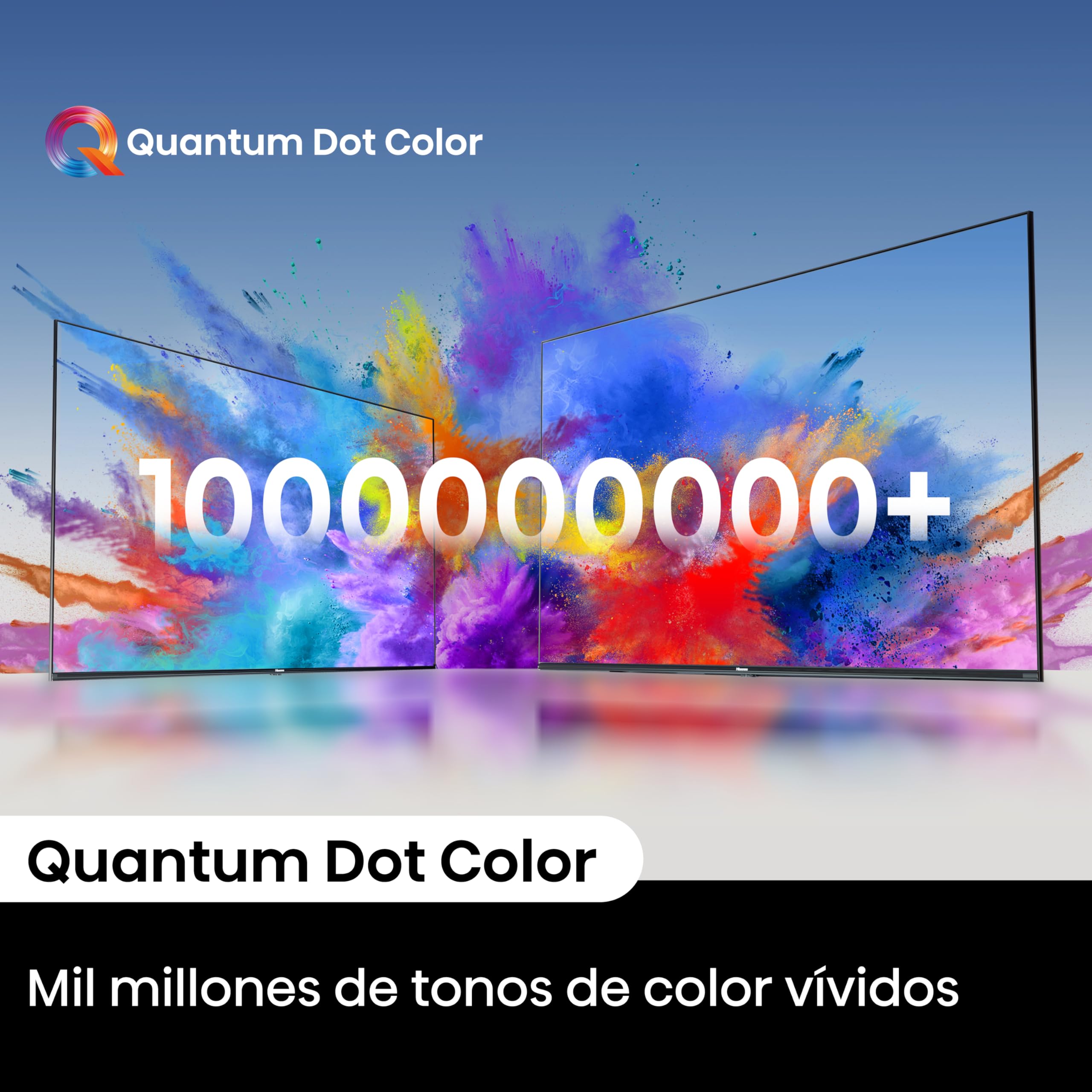 Hisense Television QD6N Pantalla 50 Pulgadas,QLED Smart Google TV UHD 4K,Control Remoto por Voz con Alexa,Dolby Vision Atmos, Modo de Juego Plus, Control de Voz,Compartir con TV