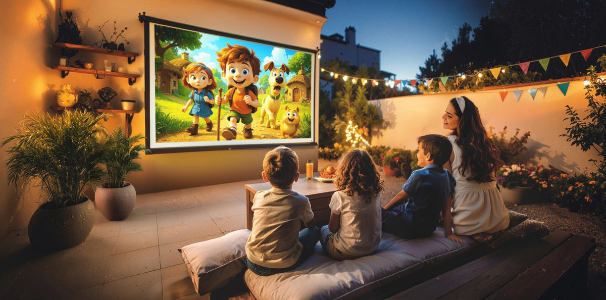 Proyector Epson Lifestudio™ Flex Plus EF72 Roble 4K Pro-UHD con Sonido Bose, App Epson Projection Studio, Soporte Ajustable, Google TV Integrado y tecnología Triple Core Engine