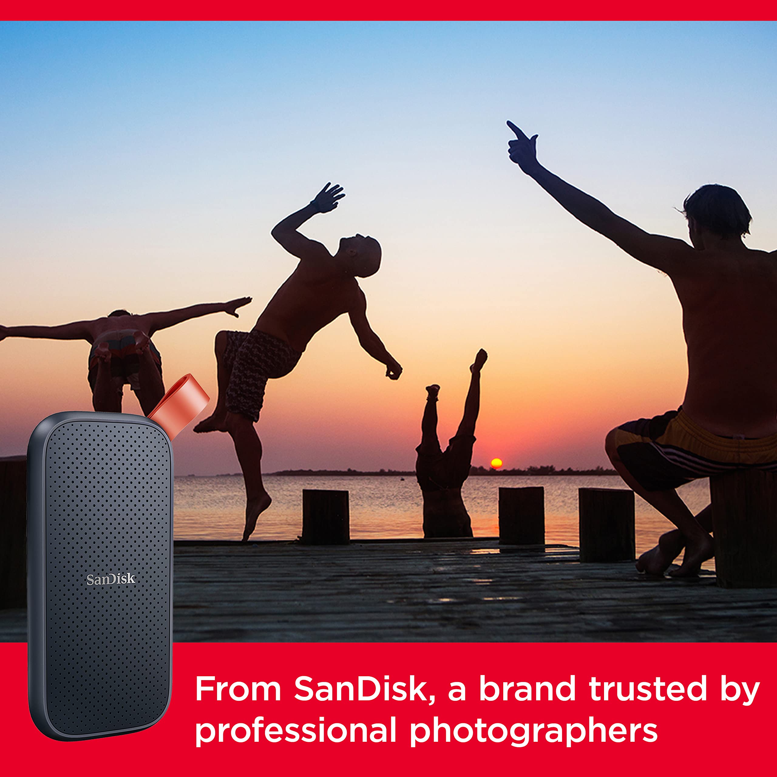 SanDisk SSD portátil de 1 TB - hasta 800 MB/s, USB-C, USB 3.2 Gen 2 - SDSSDE30-1T00-G26