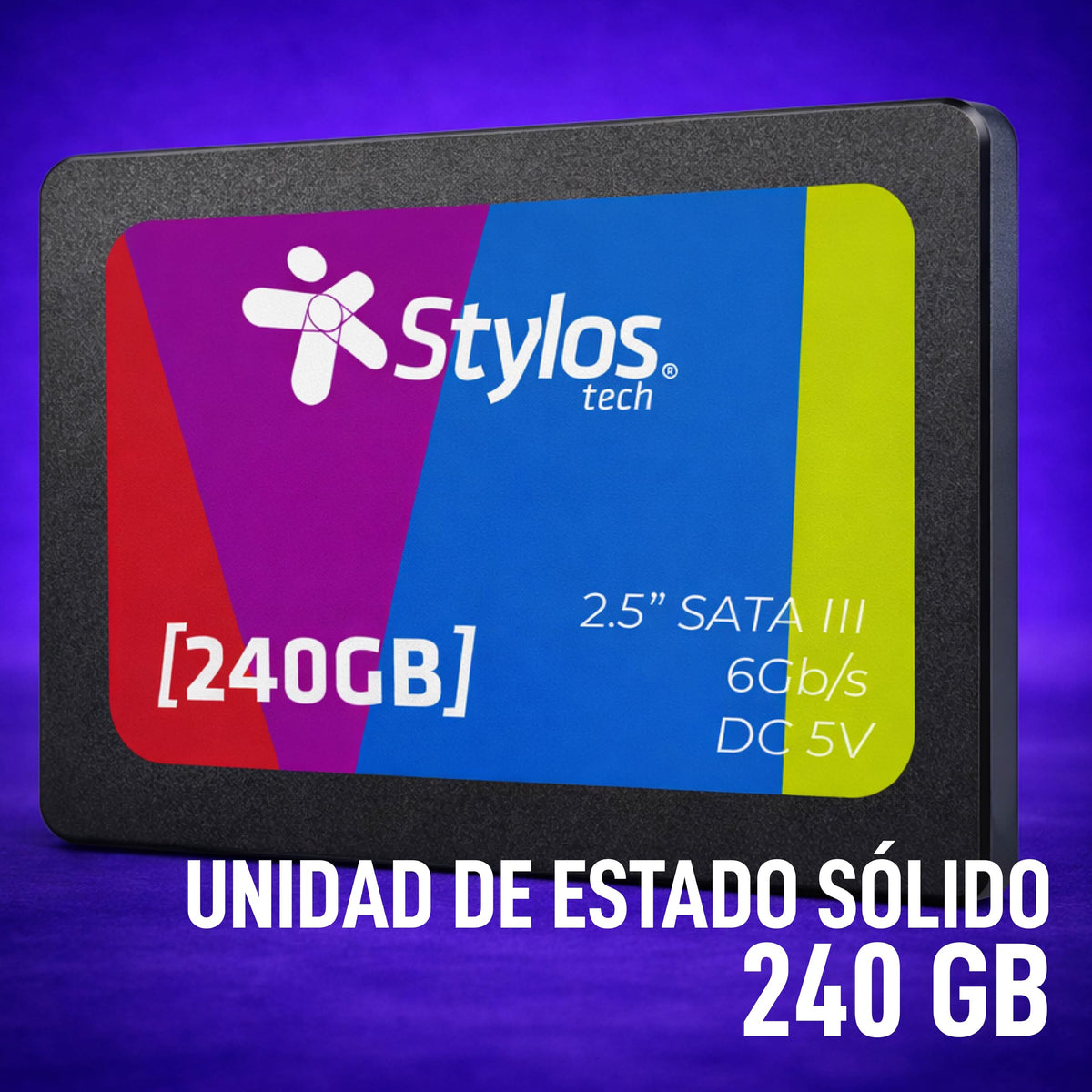 Stylos STMSSD2B Unidad Estado Solido SSD 240GB Stylos Modelo SATA III Voltaje DC 5V Soporta Funciones S.M.A.R.T Trim Command NCQ PSA COMPUTO Y PAPELERÍA