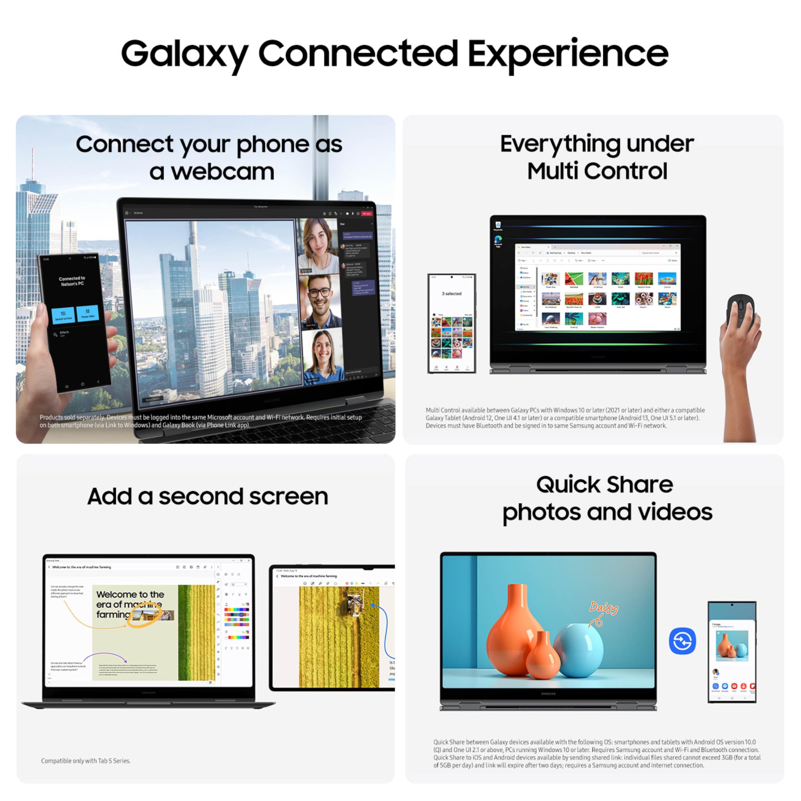 SAMSUNG Galaxy Book5 Pro 360 Copilot+ PC de 16 pulgadas, computadora portátil AI Business, Windows 11 Pro, procesador Intel Core Ultra 7 258V, visualización táctil AMOLED 3K, 32GB / 1TB, 120HZ, modelo