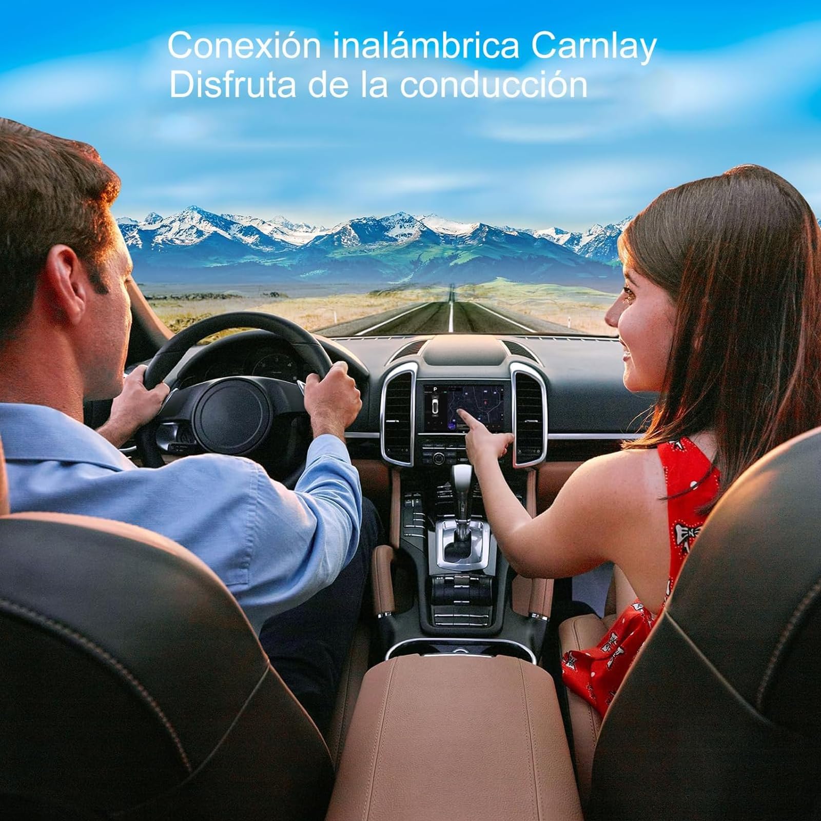 WZZLNDKS Adaptador Inalámbrico CarPlay con 5.8GHz WiFi, Adaptador Android Auto, Convierte CarPlay con Cable a Inalámbrico, Conexión Plug & Play, para iOS 10+, Android 11+, Connect Estable para Auto