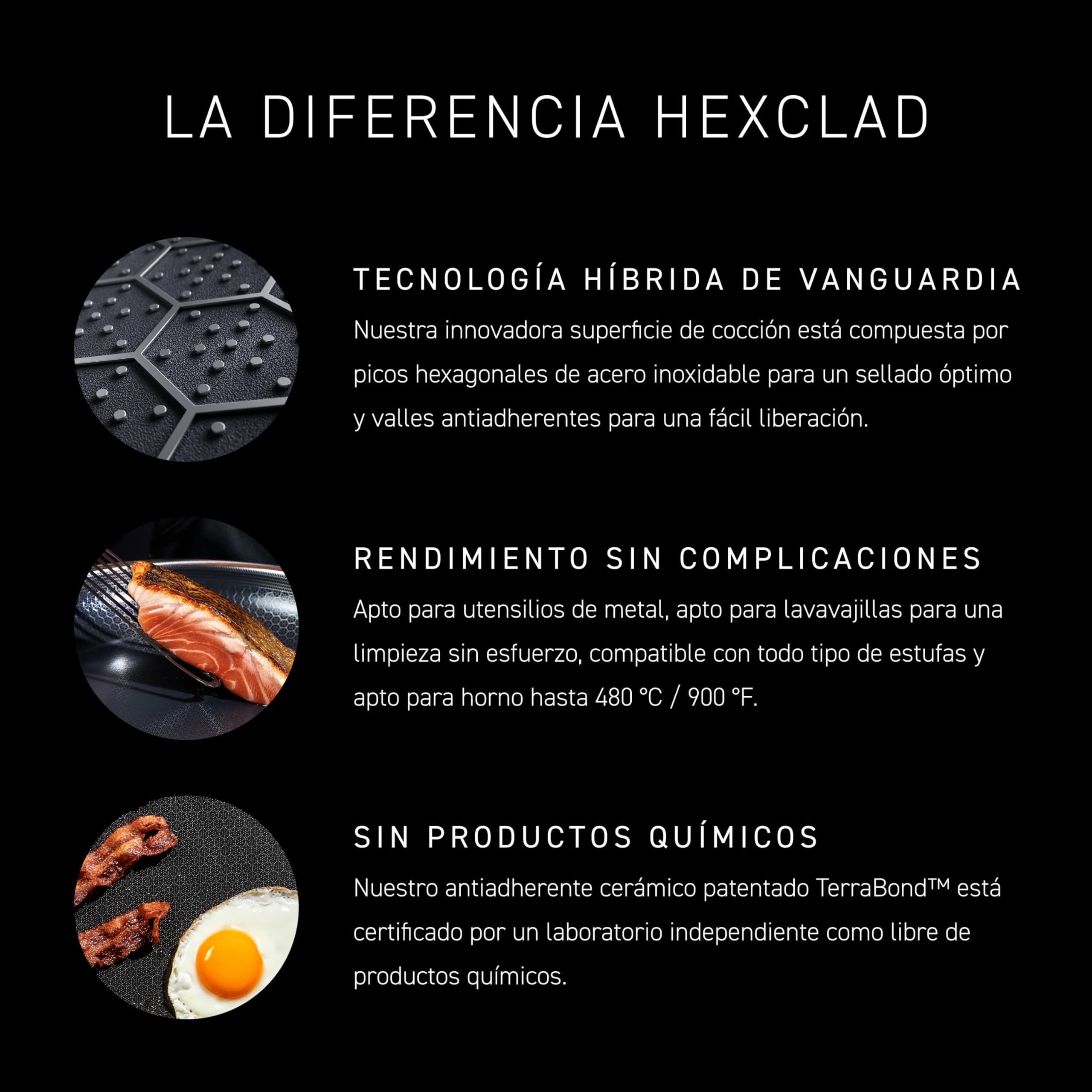 HexClad Comal Hybrid Antiadherente de 30 cm, Asa que se Mantiene Fría, Apto para Lavavajillas, Horno hasta 480°C e Inducción, Compatible con todas las Estufas