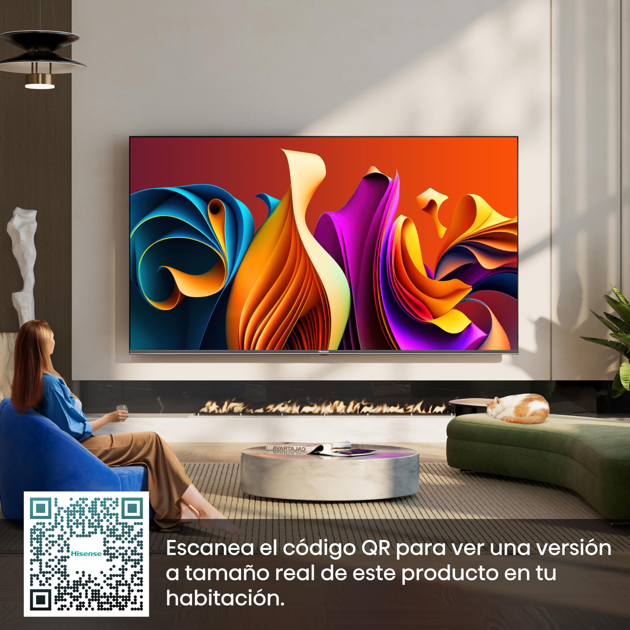 Hisense Television QD6N Pantalla 65 Pulgadas,QLED Smart Google TV UHD 4K,Control Remoto por Voz con Alexa,Dolby Vision Atmos, Modo de Juego Plus, Control de Voz,Compartir con TV